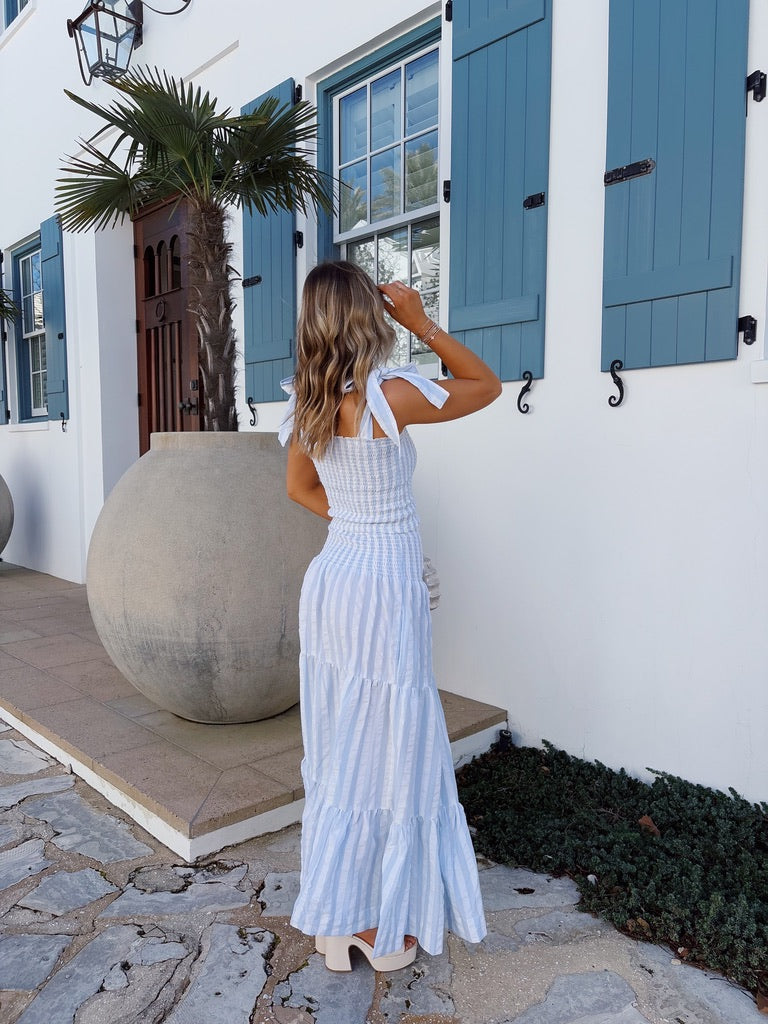 Coastal Striped Skirt Set