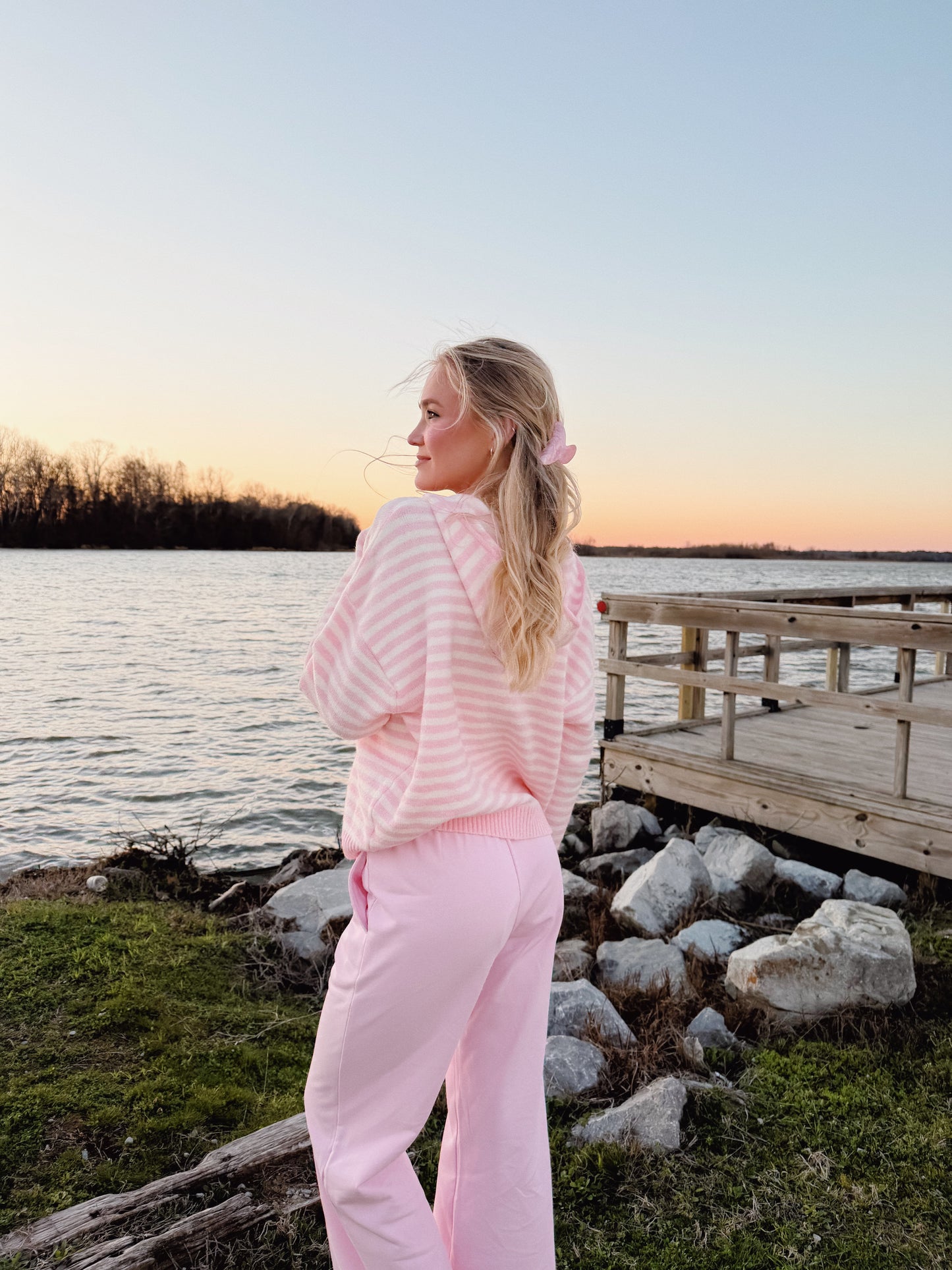 Cooper Zip Up Hoodie Baby Pink