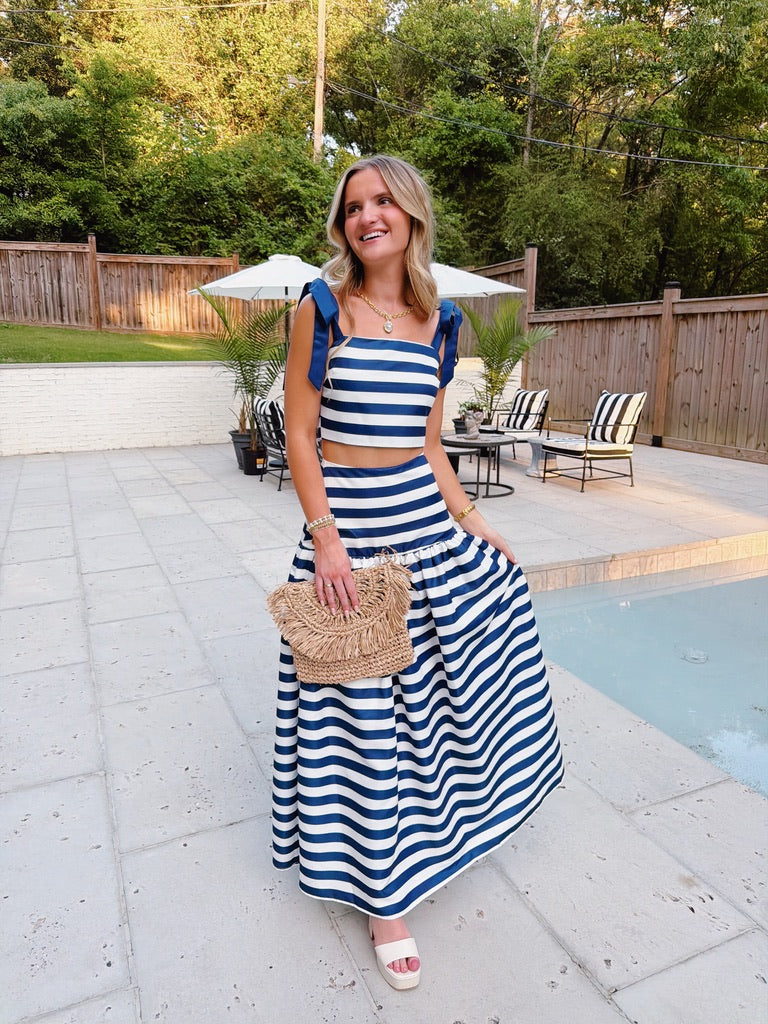 Kimmy Stripe Set Navy