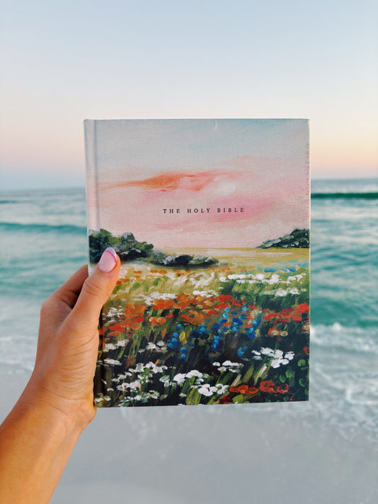 Flower Fields NLT Notetaking Bible