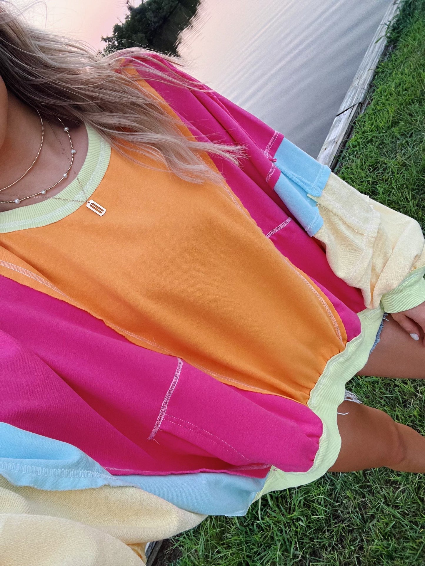 Orange Color Pop Pullover