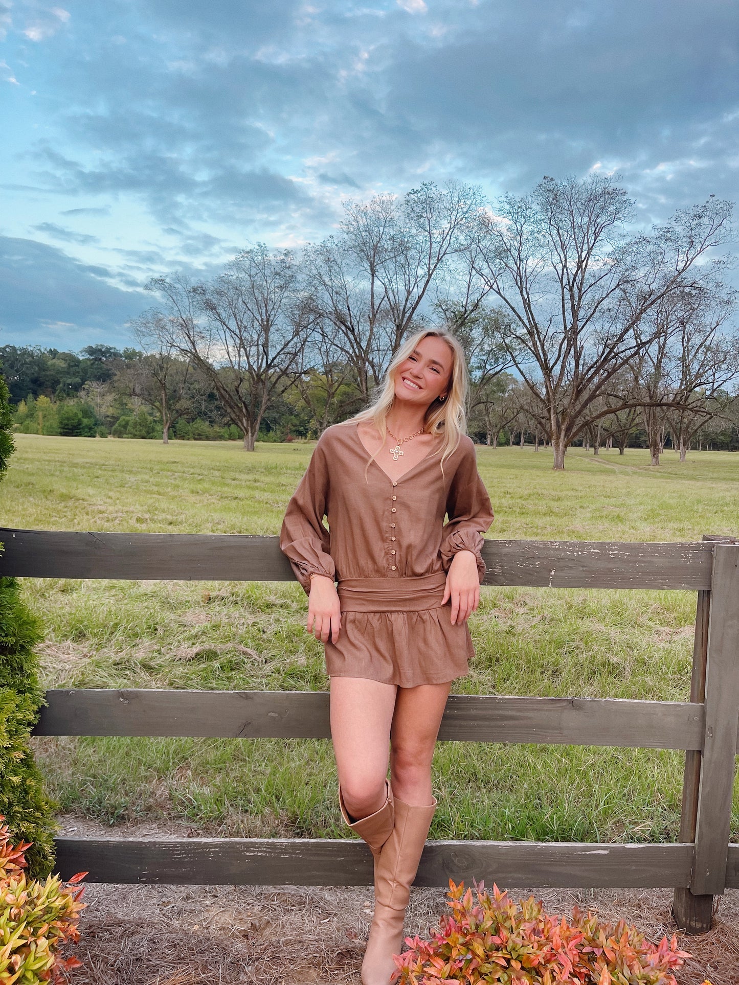 Cinnamon Dropwaist Romper