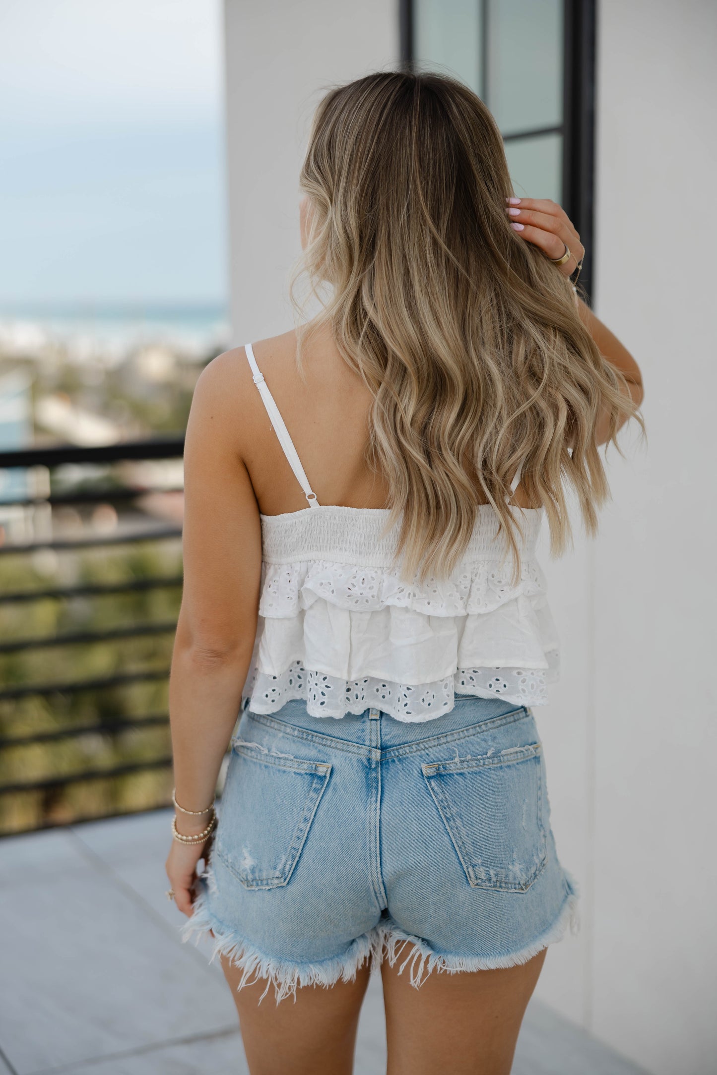 Eyelet Cami Top