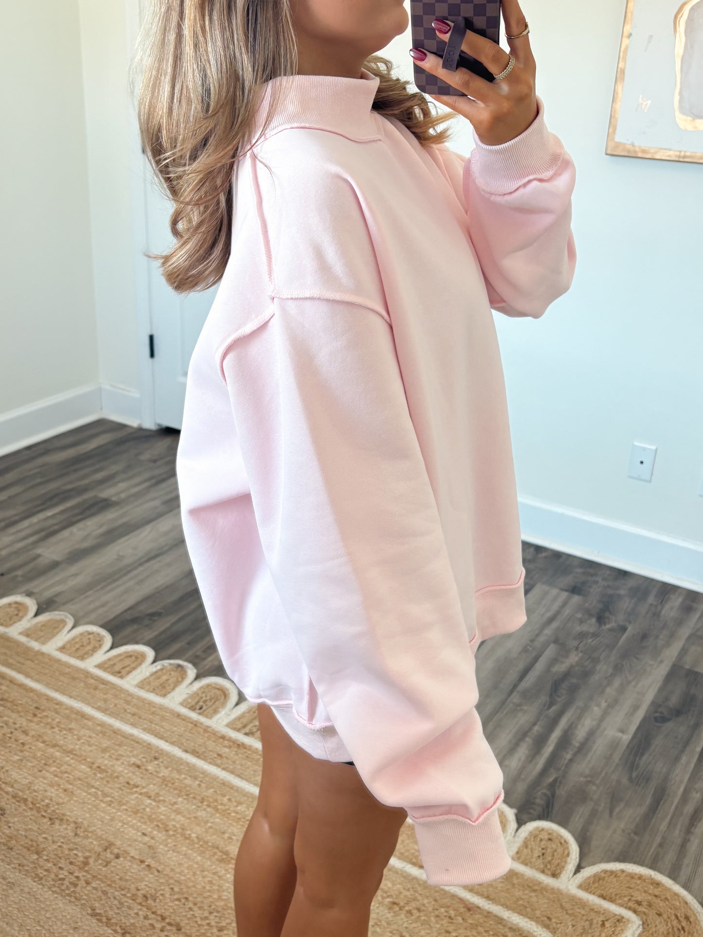 Cozy Days Pink Mockneck (PREORDER: ships mid november)