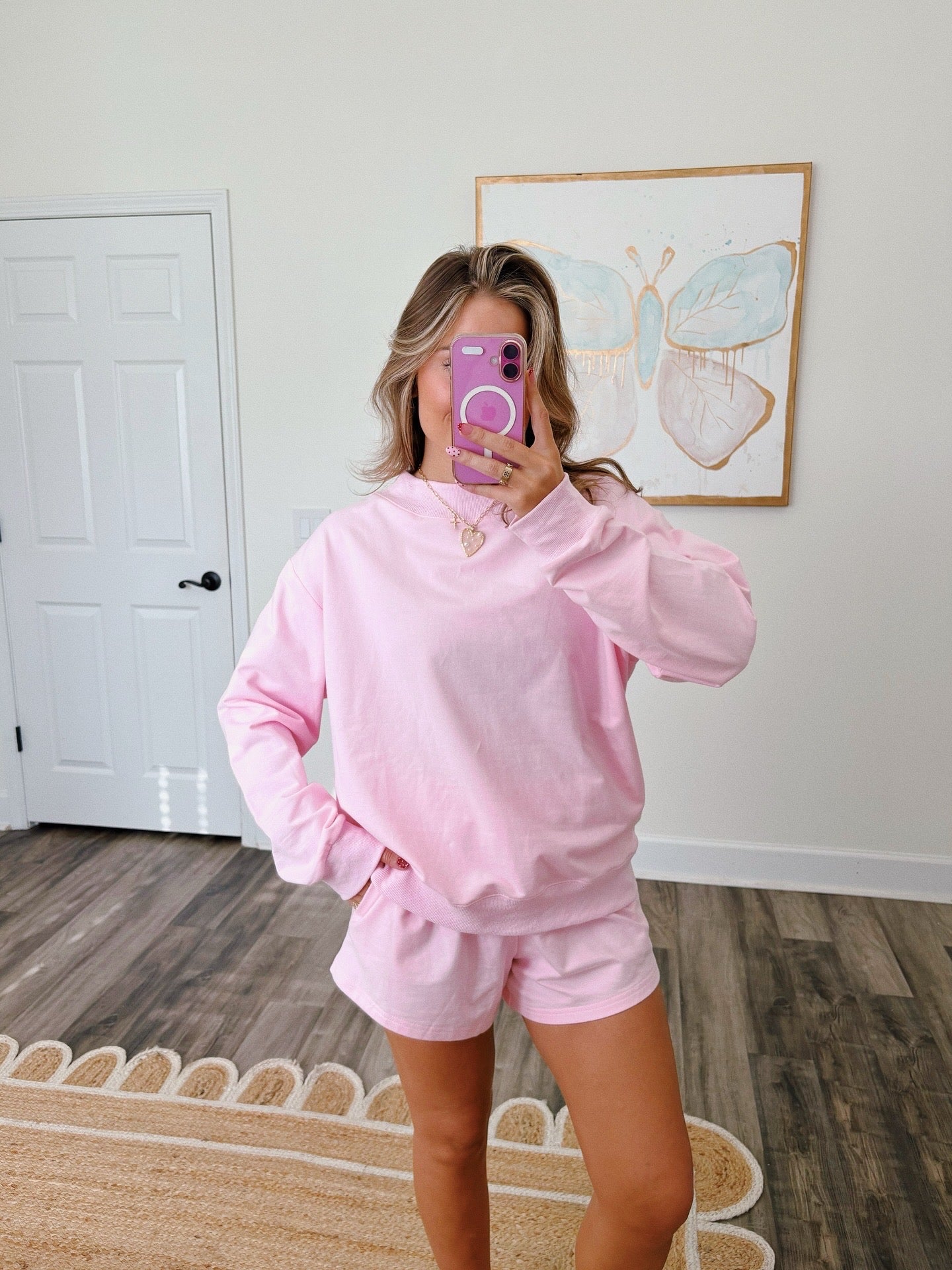 Pink Mockneck Set