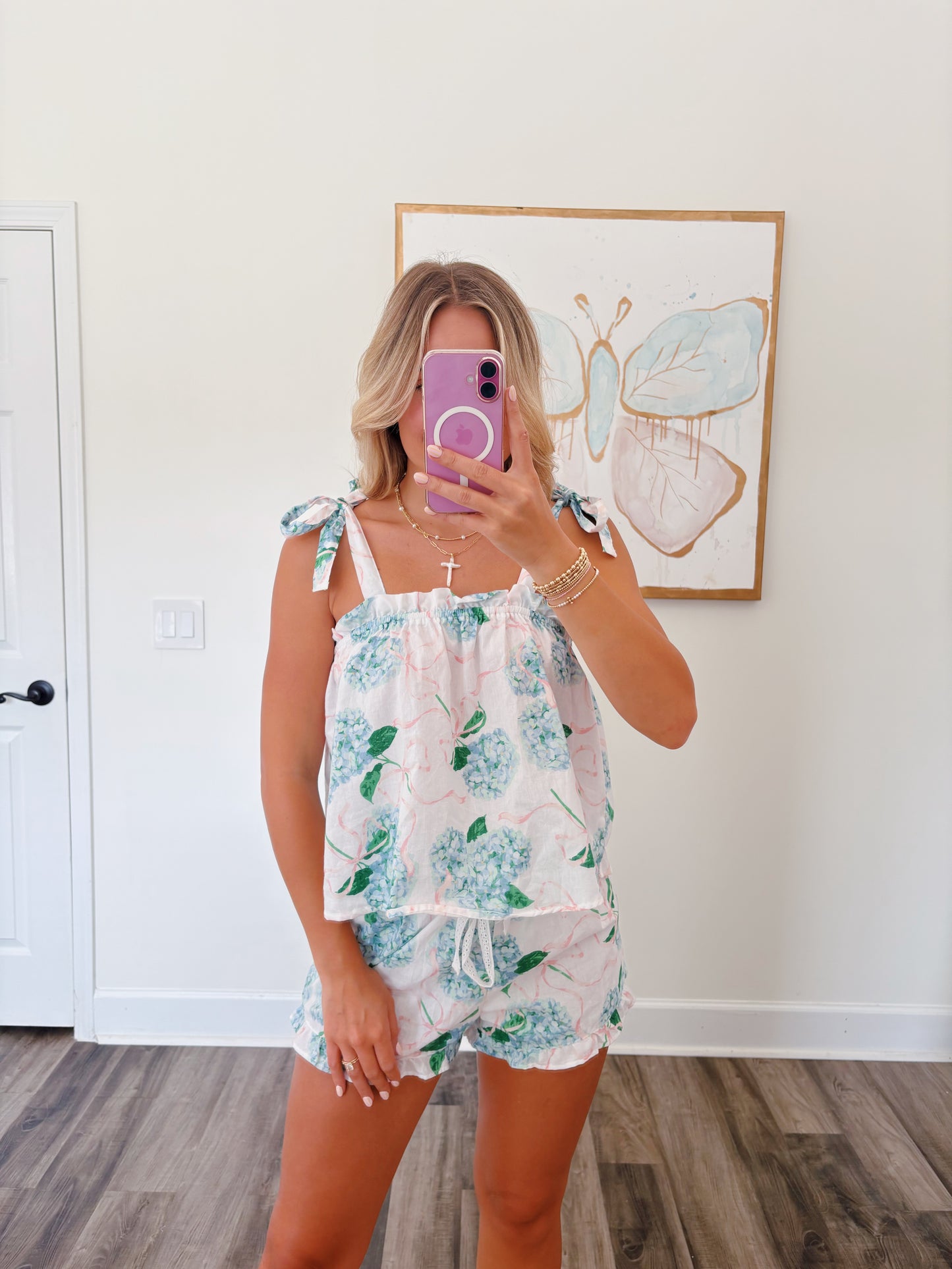 Hydrangea Pajama Set