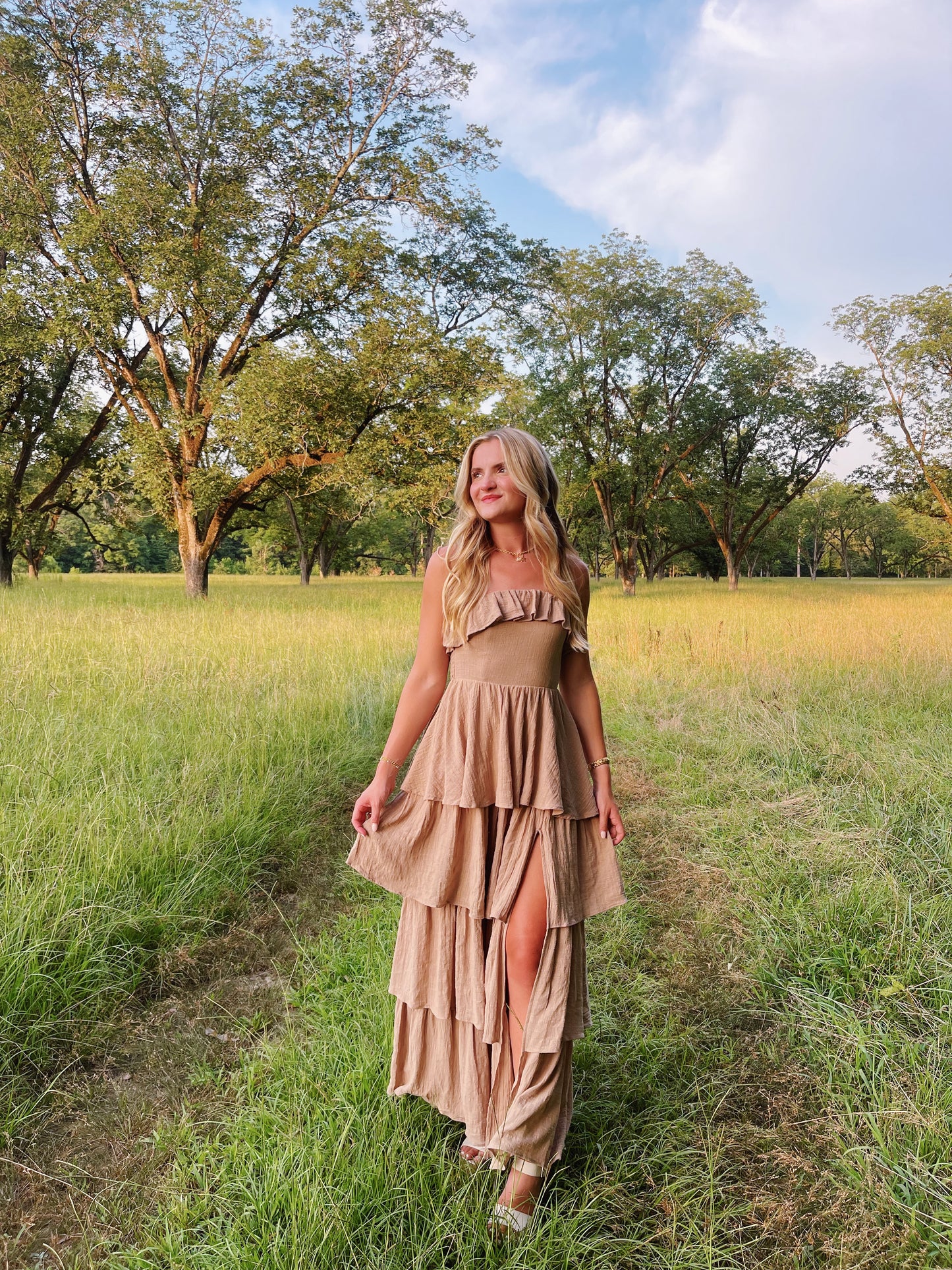 Sandy Ruffle Maxi Dress