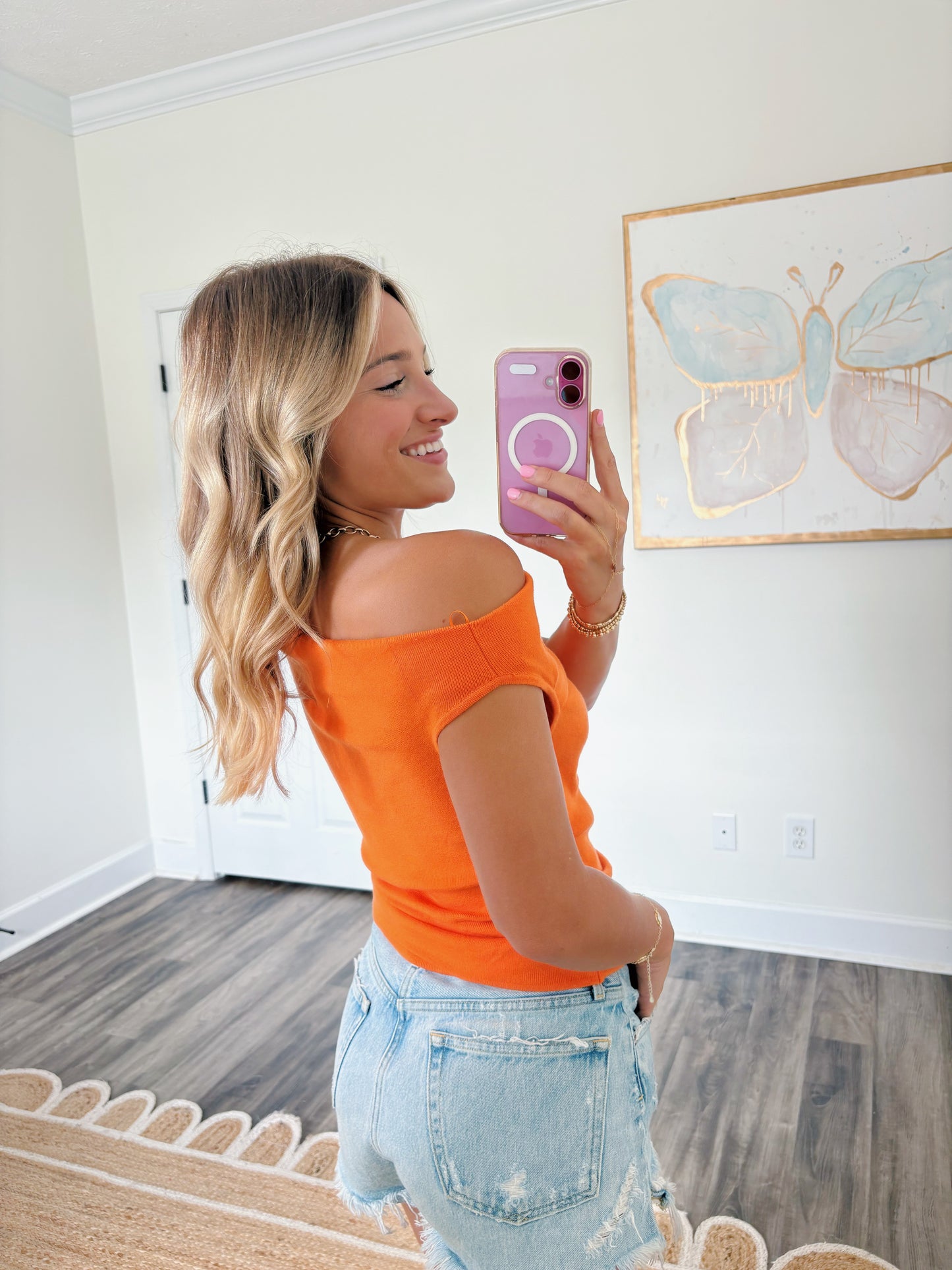 Asymmetrical Orange Top