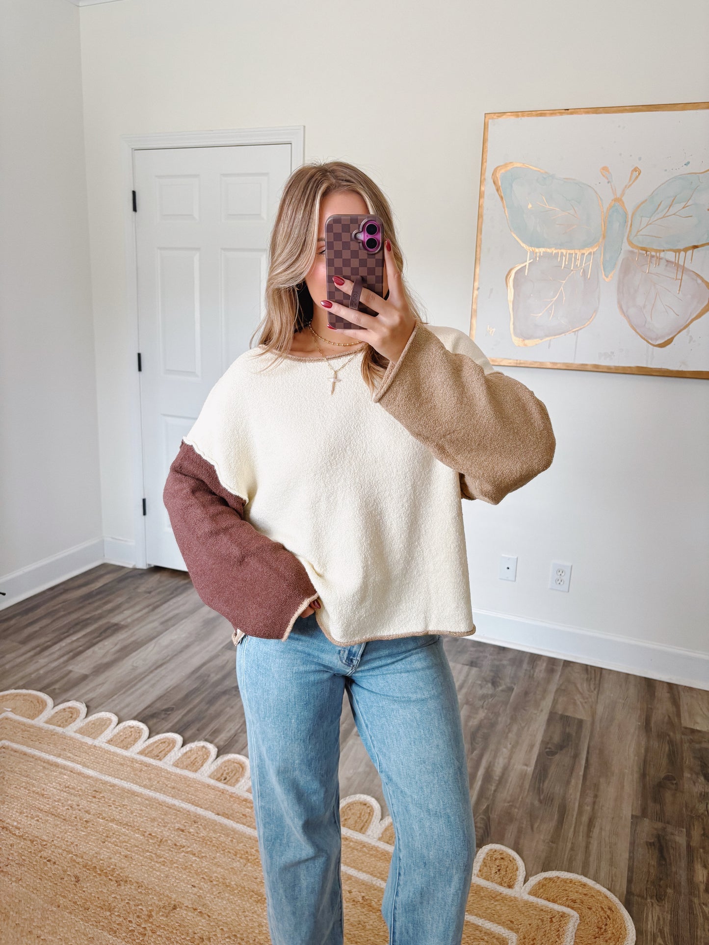 Two-Tone Neutral Sweater