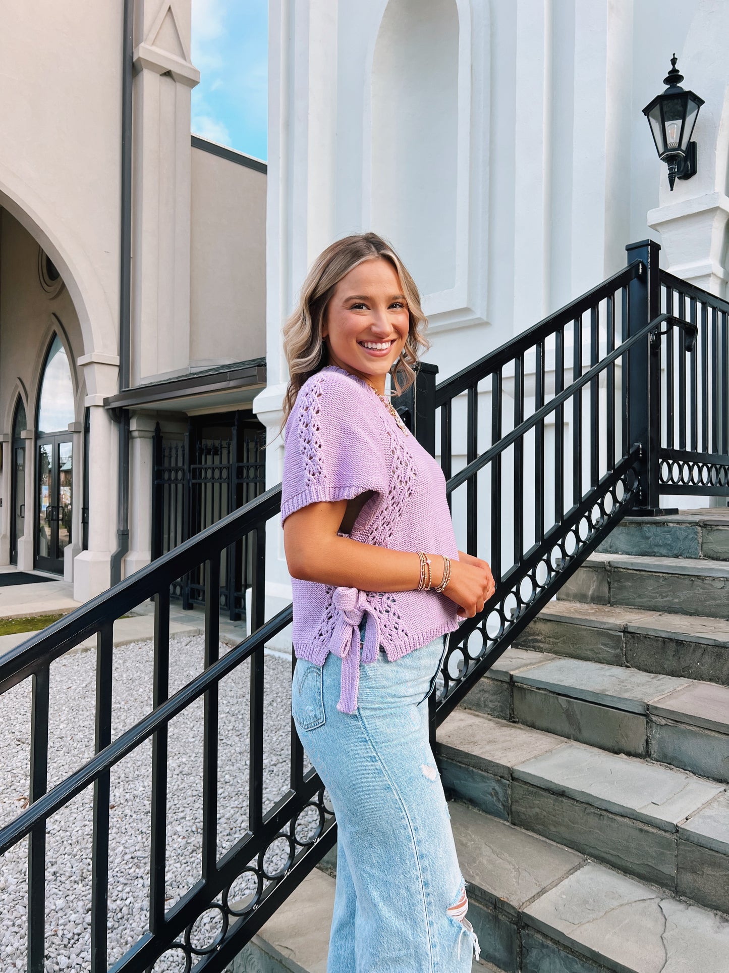 Love Letter Sweater Vest Lavender