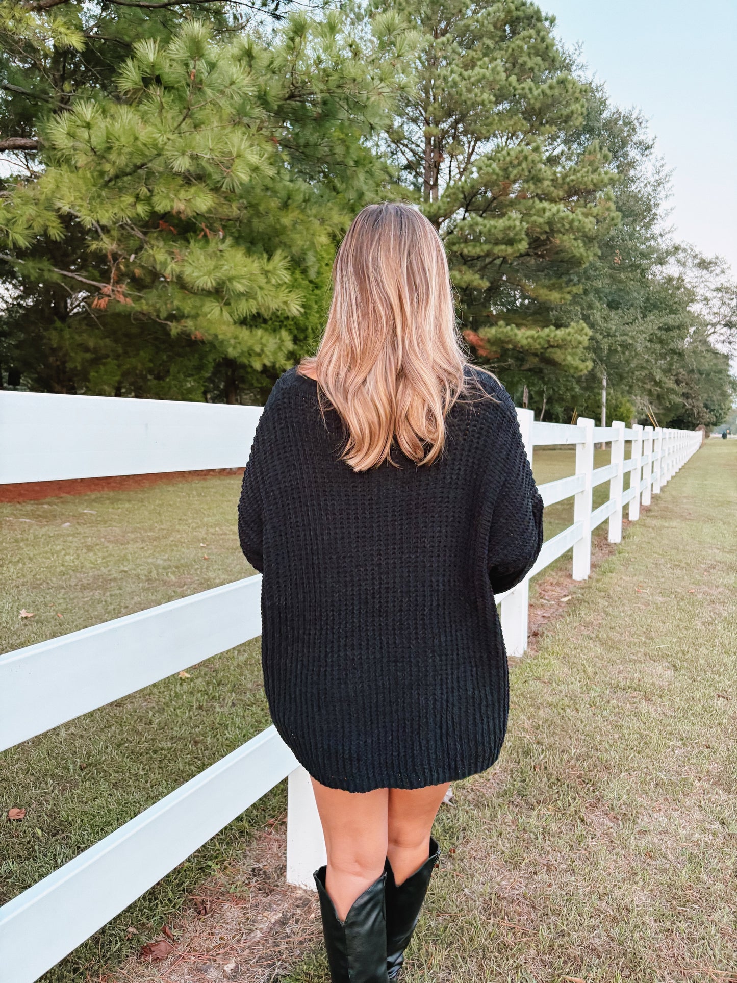 Black Chunky Knit Sweater