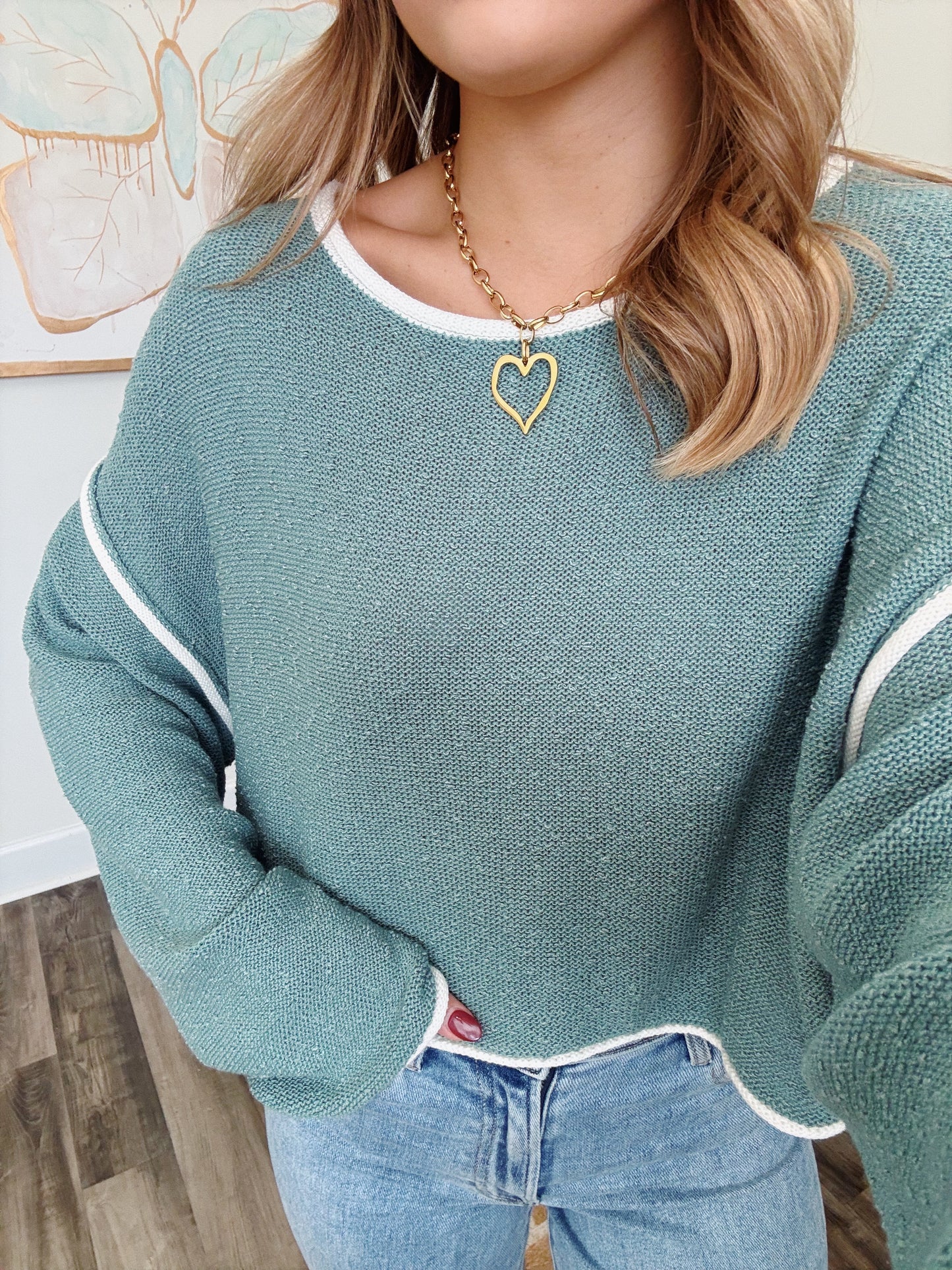 Sugar Knit Sweater in Sage