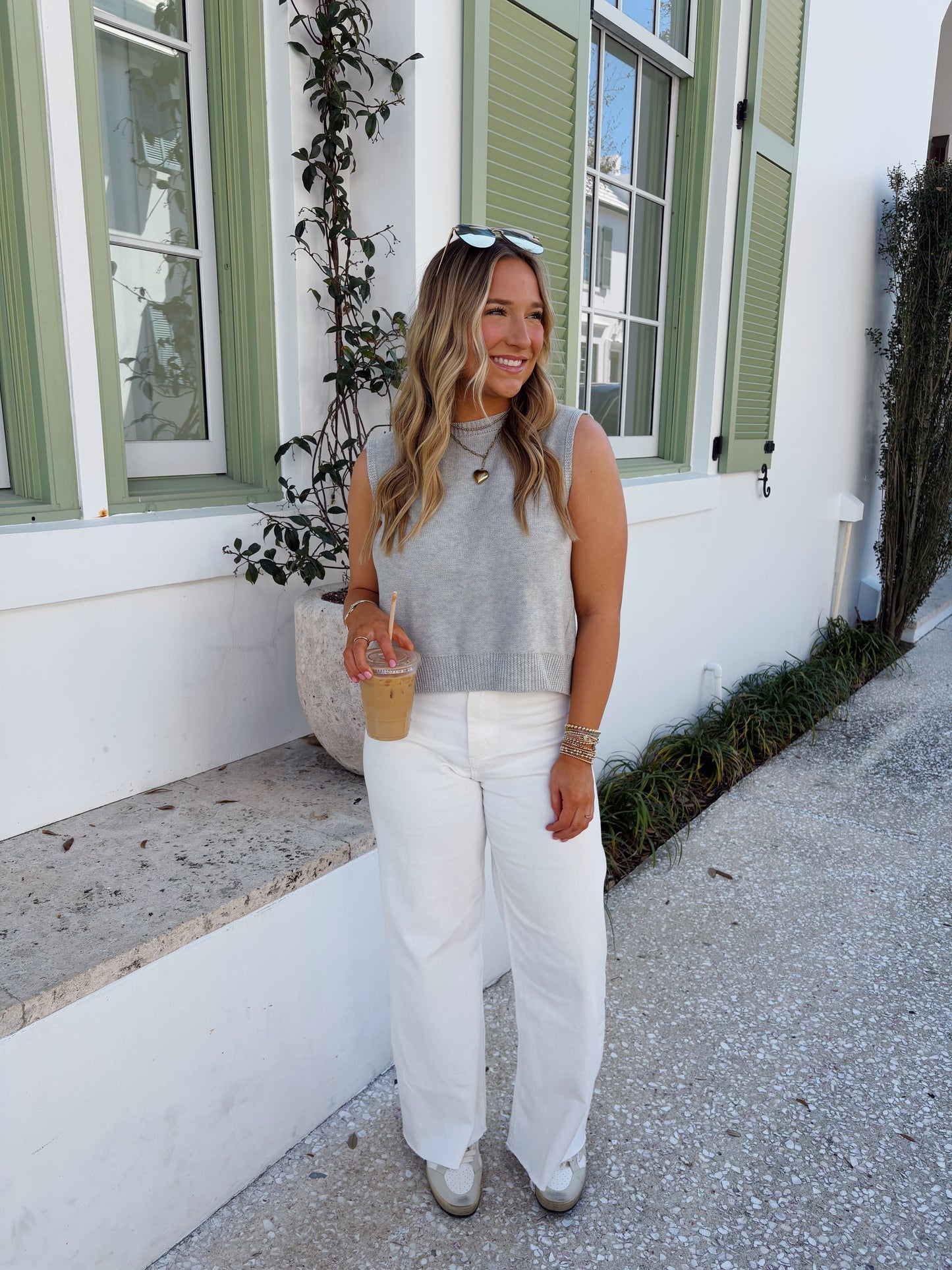 Bailey Bow Top in Grey