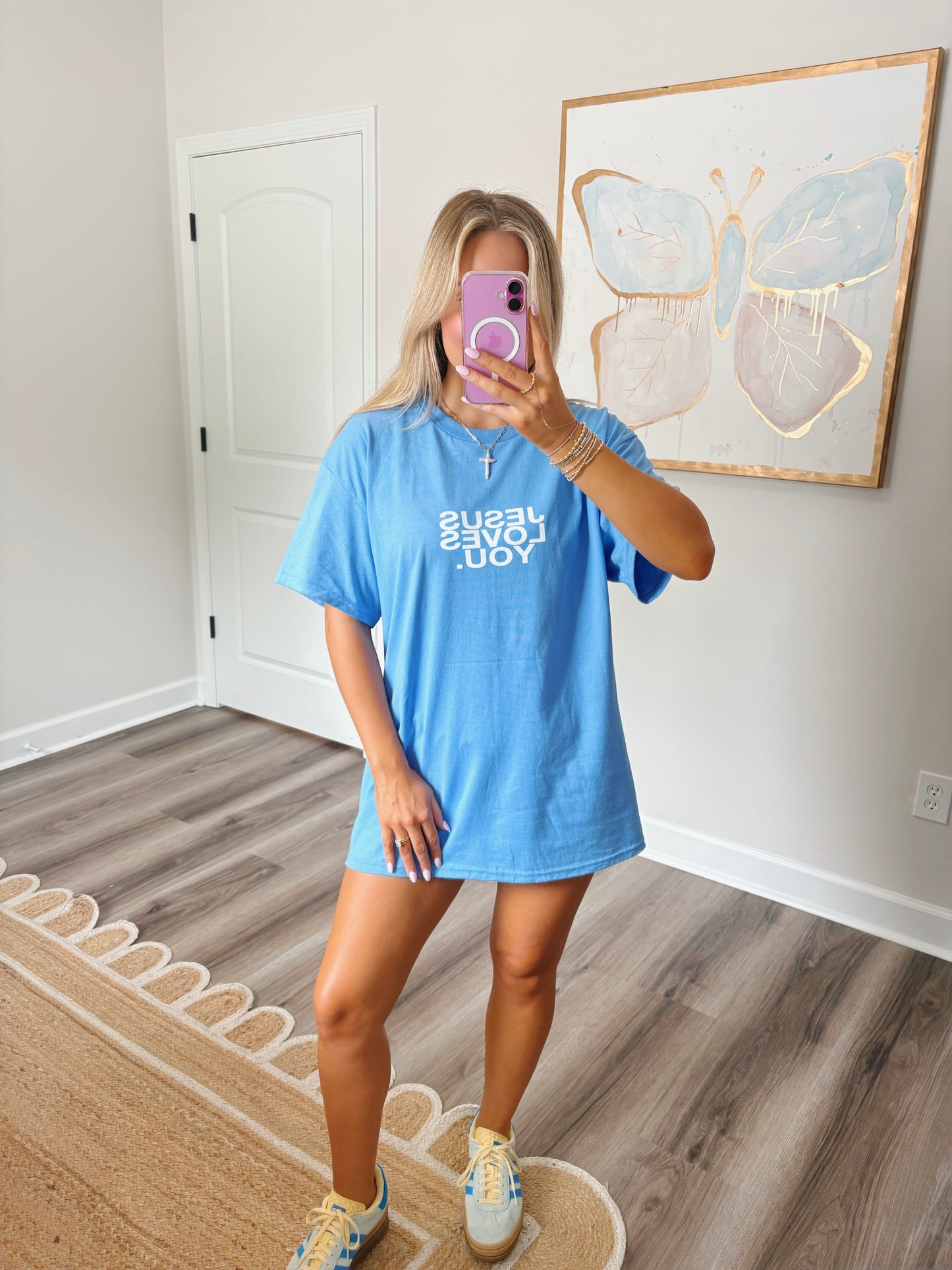 Jesus Loves You Tee Blue