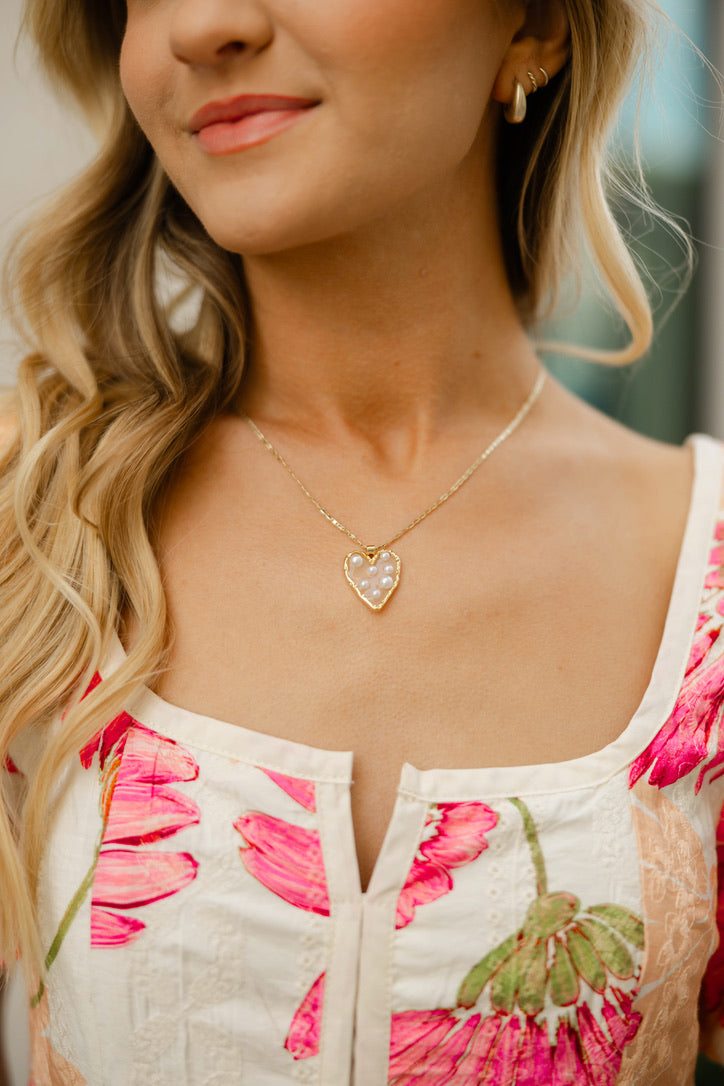 Pearl Heart Necklace