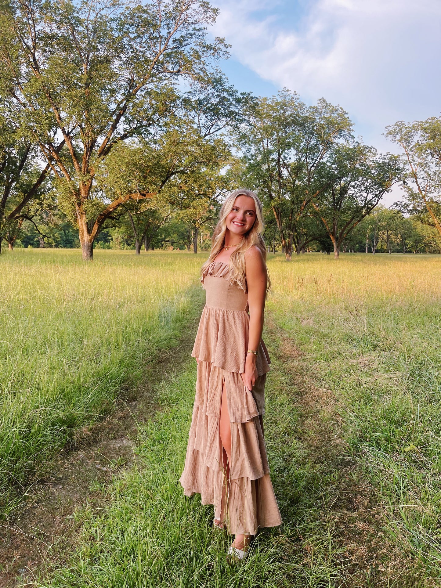 Sandy Ruffle Maxi Dress