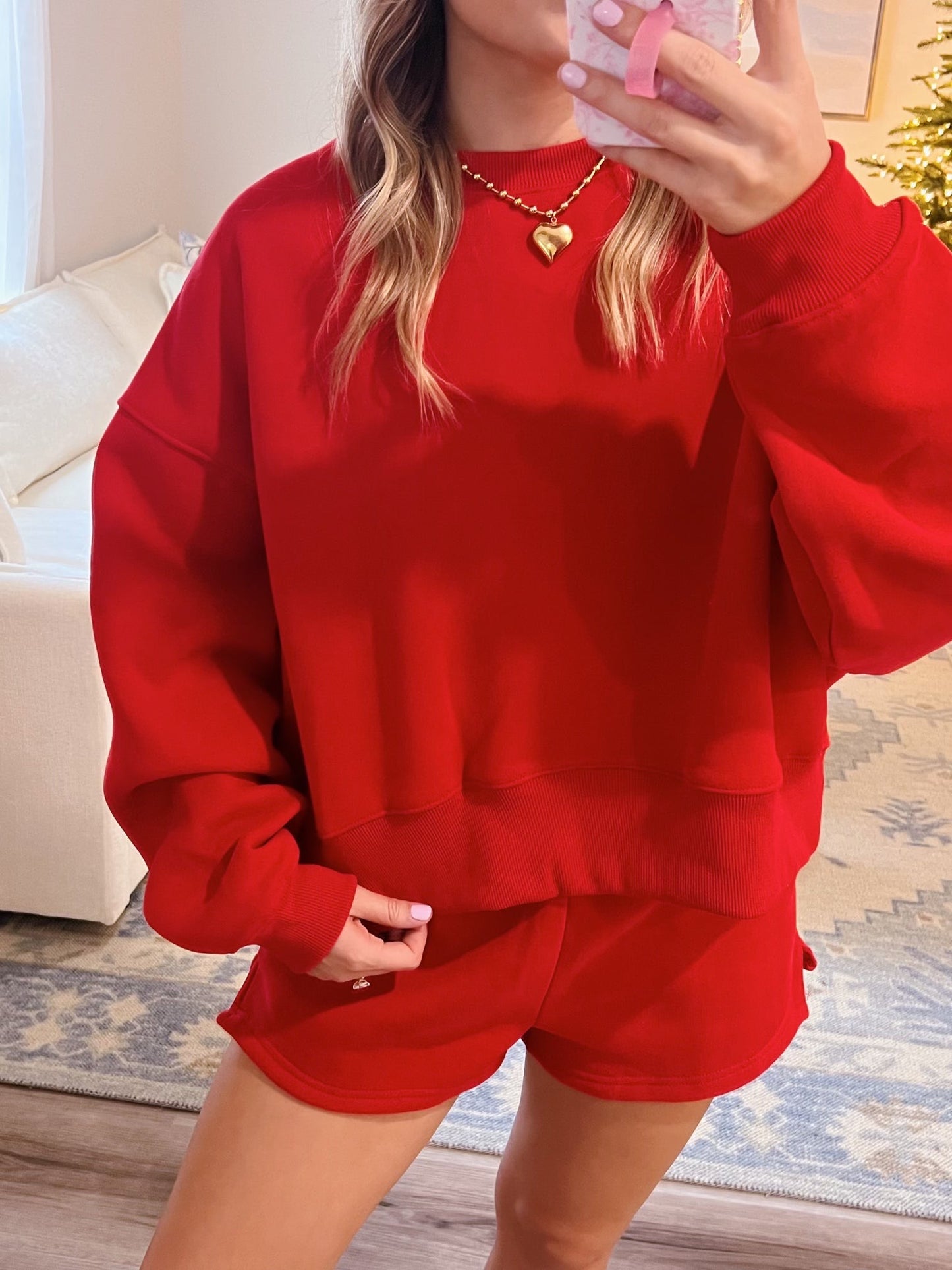 Red Liberty Sweatshirt Set