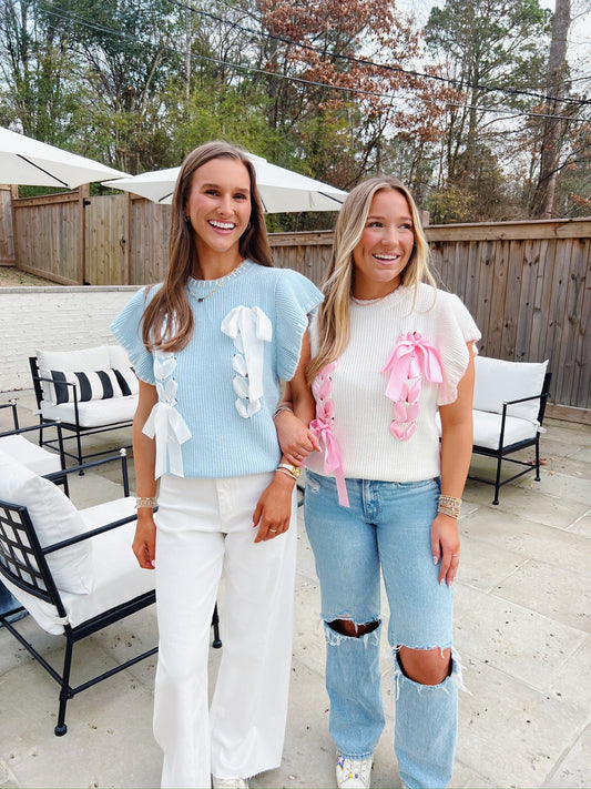 Cutie Girl Sweater Vest Blue