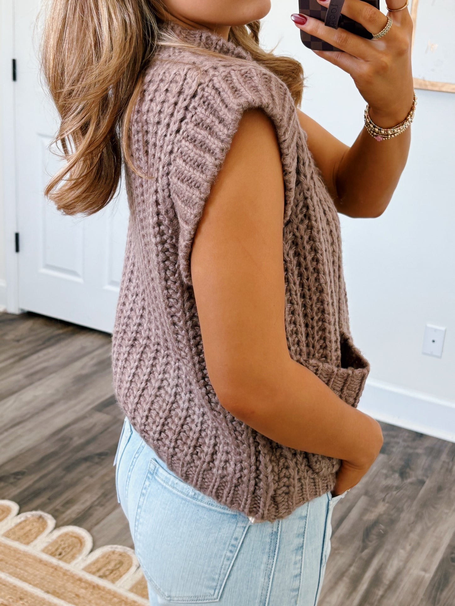 Warm Wishes Mocha Button Down