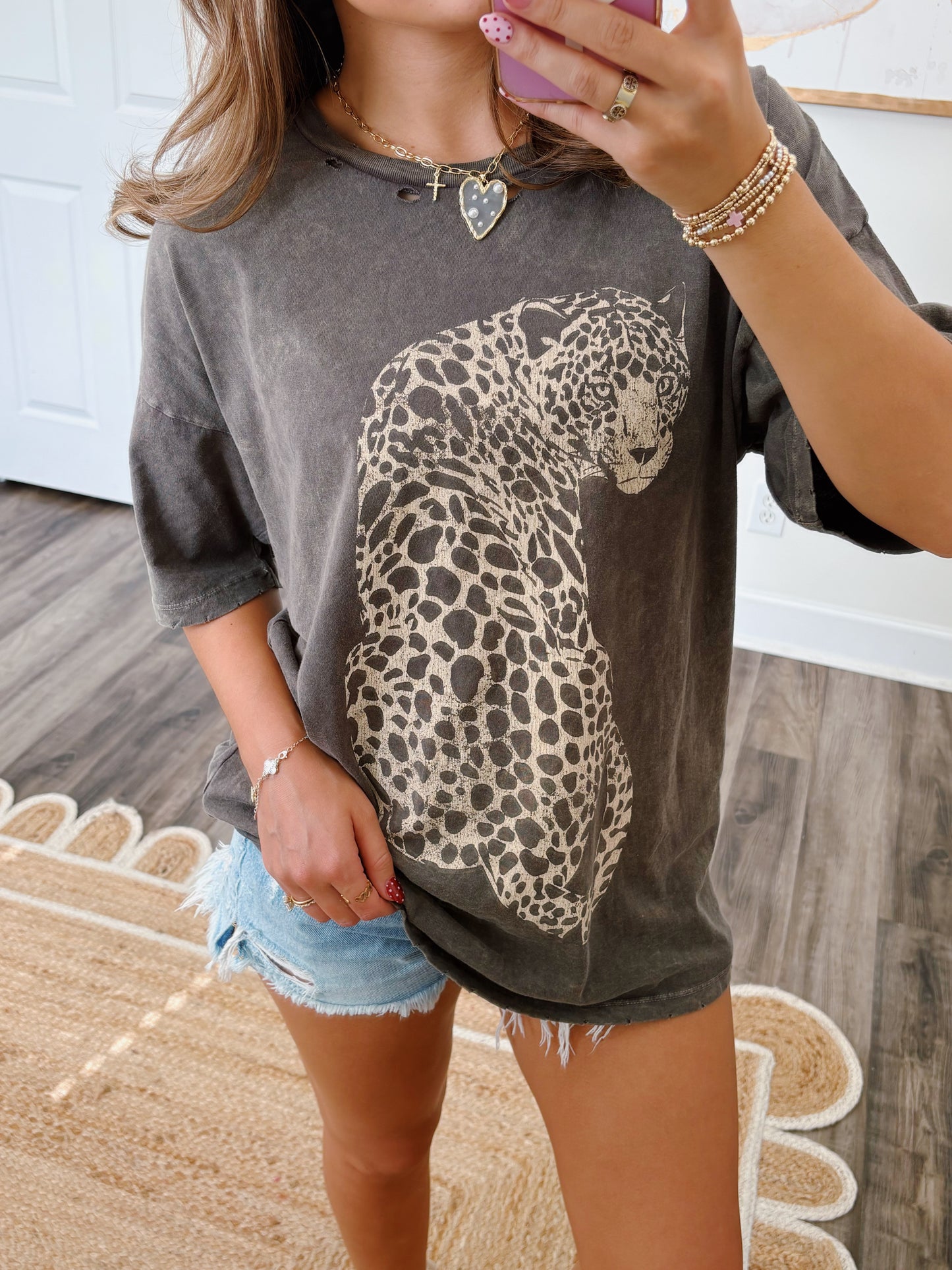 Neutral Cheetah Graphic Tee