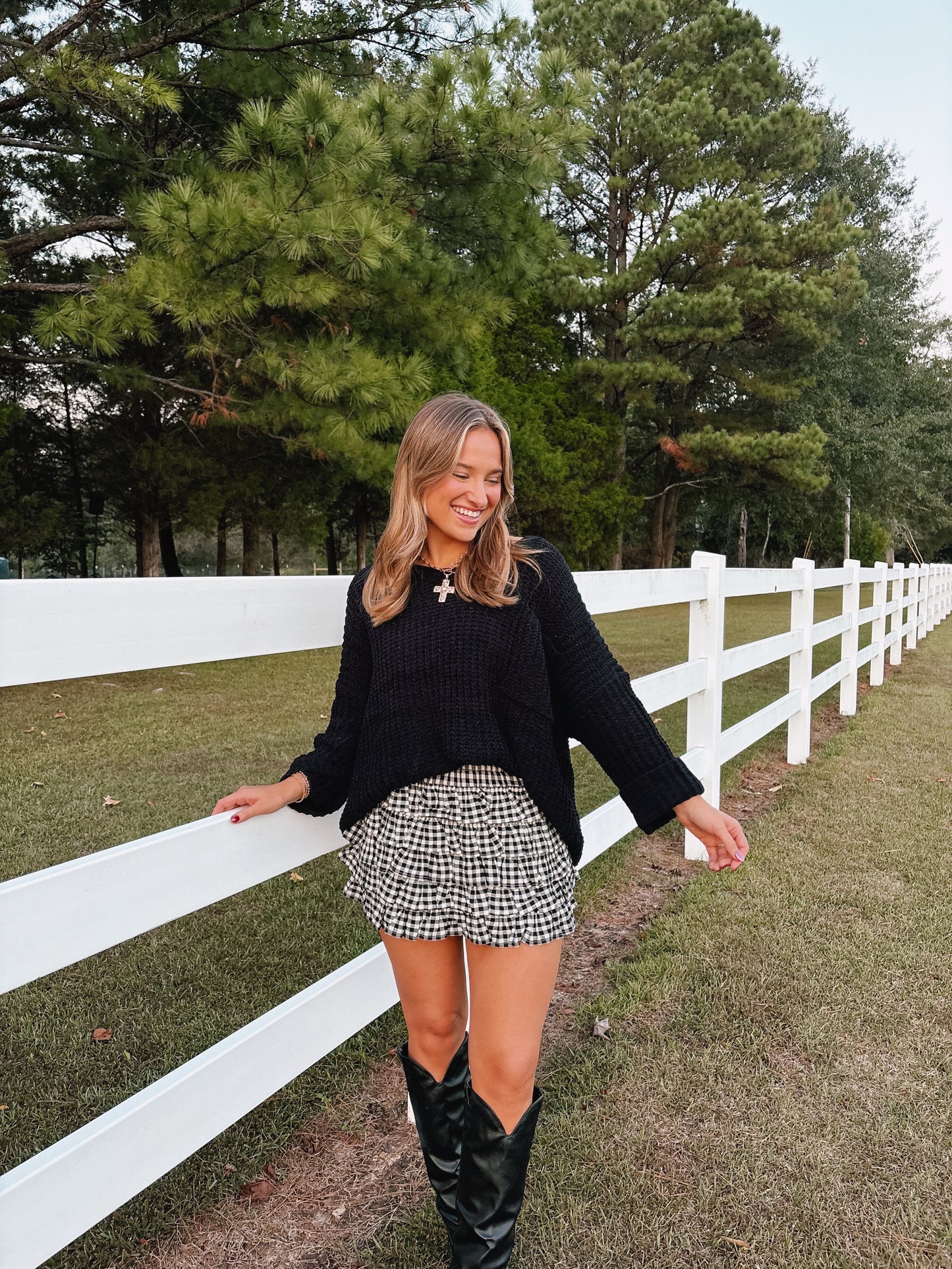 Black Chunky Knit Sweater