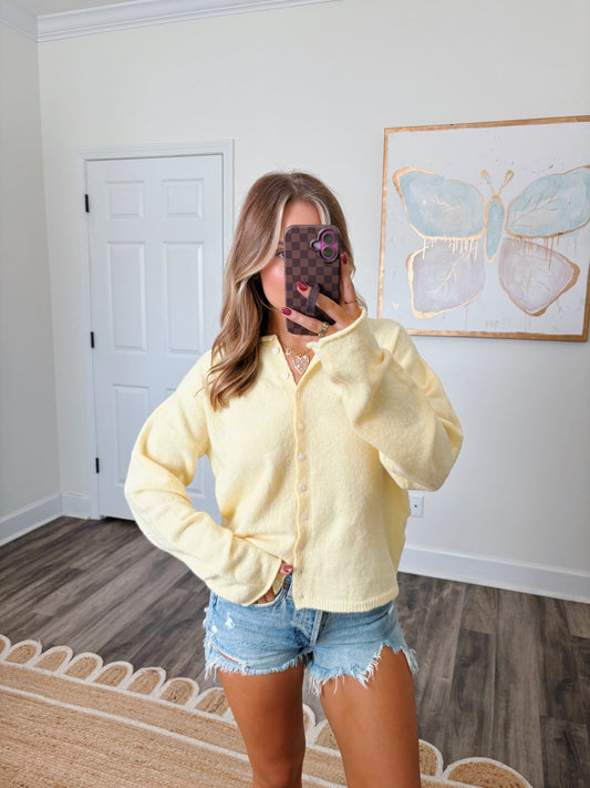 Butter Yellow Cardigan