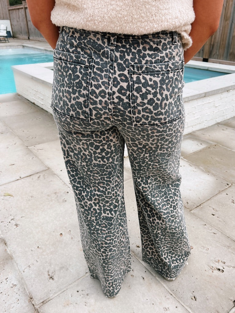 Leopard Print Jeans