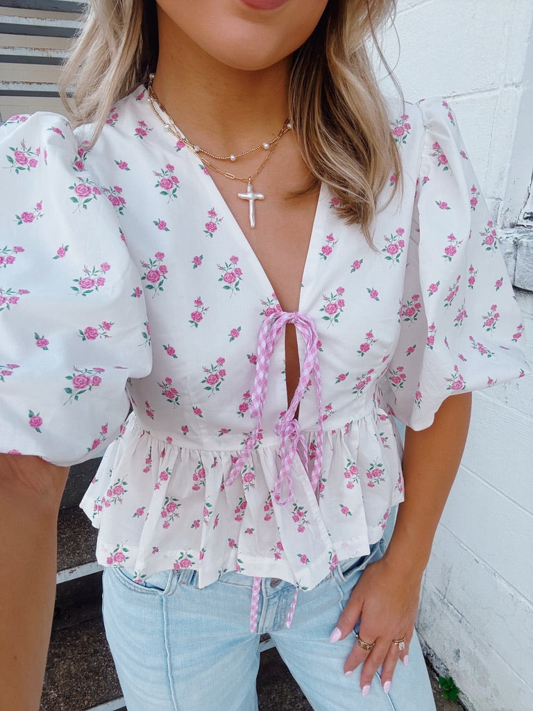 Selena Floral Top