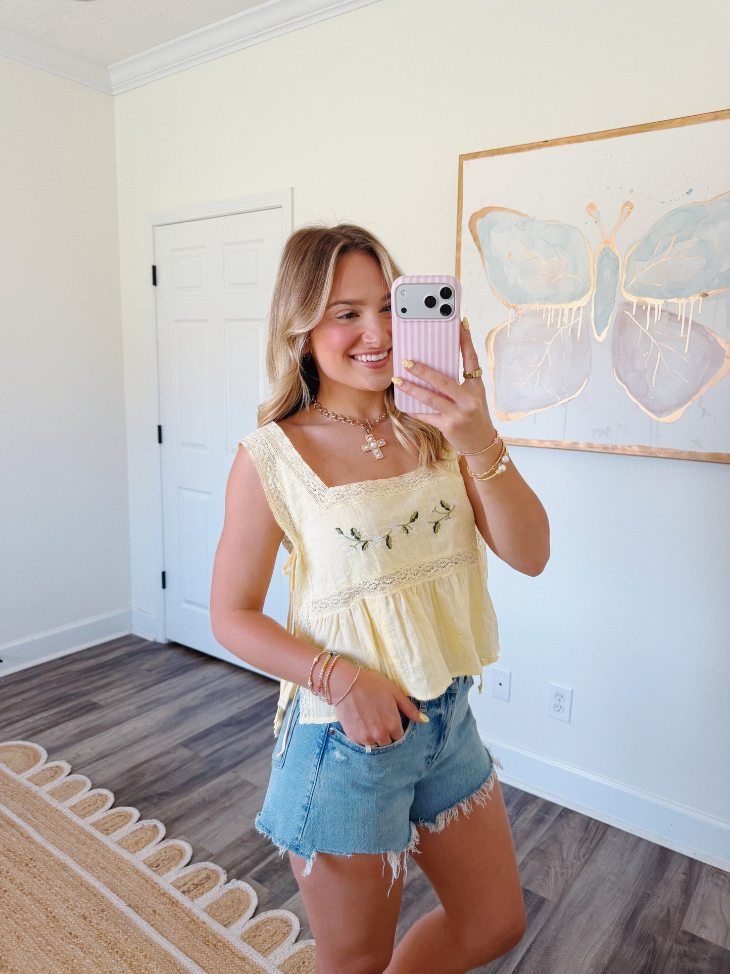 Limoncello Embroidered Top
