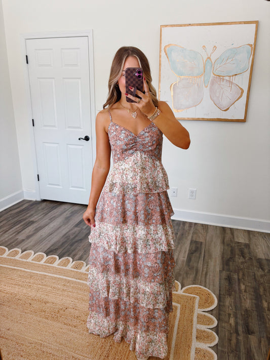 Dreaming Of Fall Tiered Maxi Dress