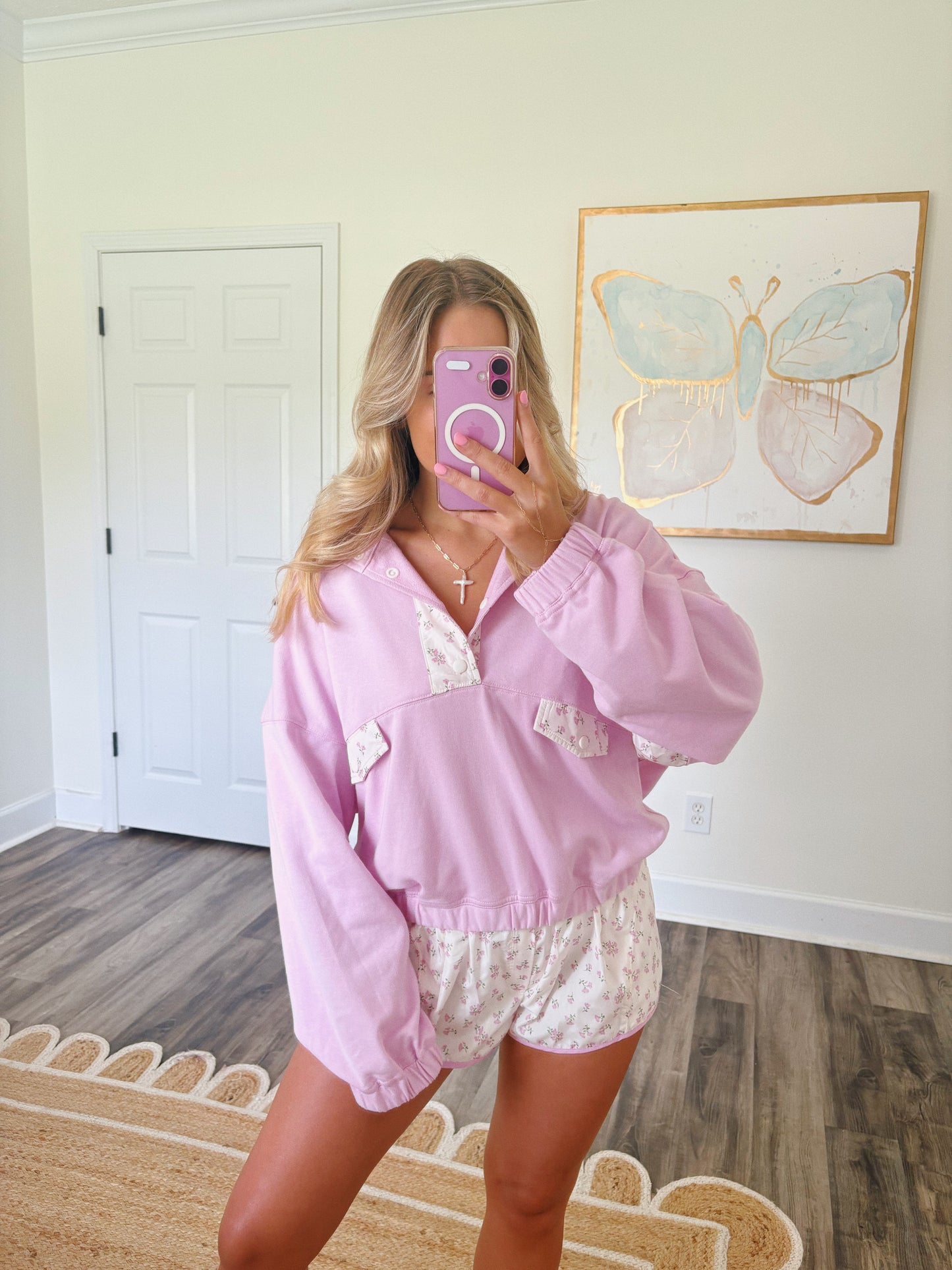 Life In Color Pullover in Pink