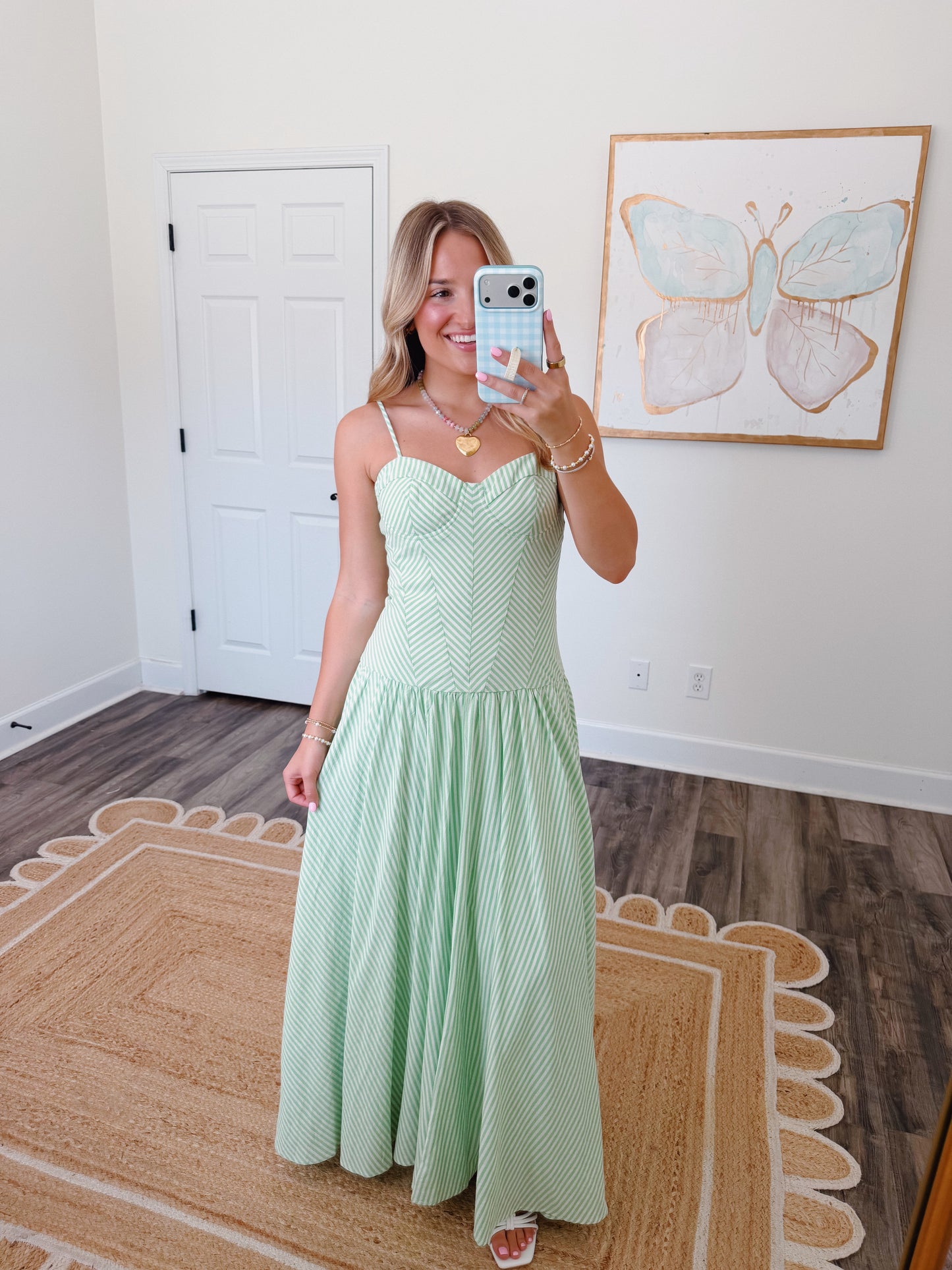 Green Palmer Dropwaist Dress