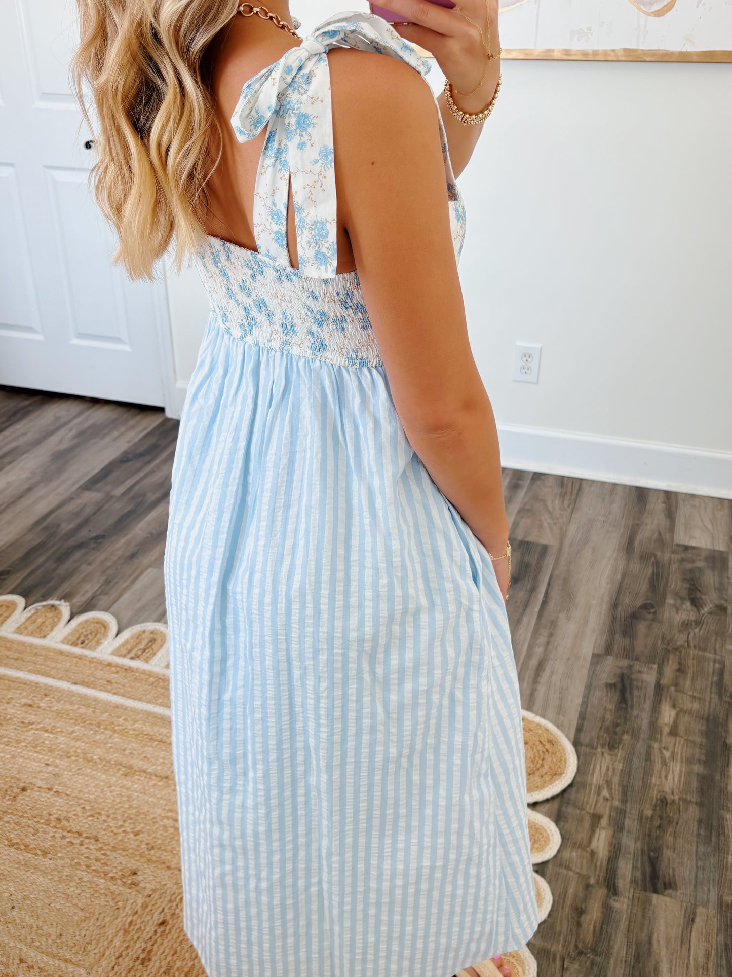 Peaceful Garden Blue Dress