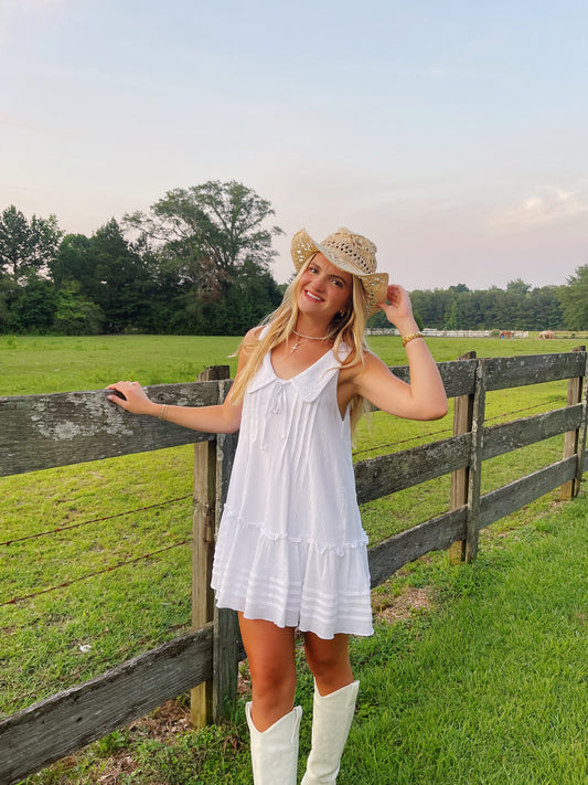 On the Prairie Dress in White
