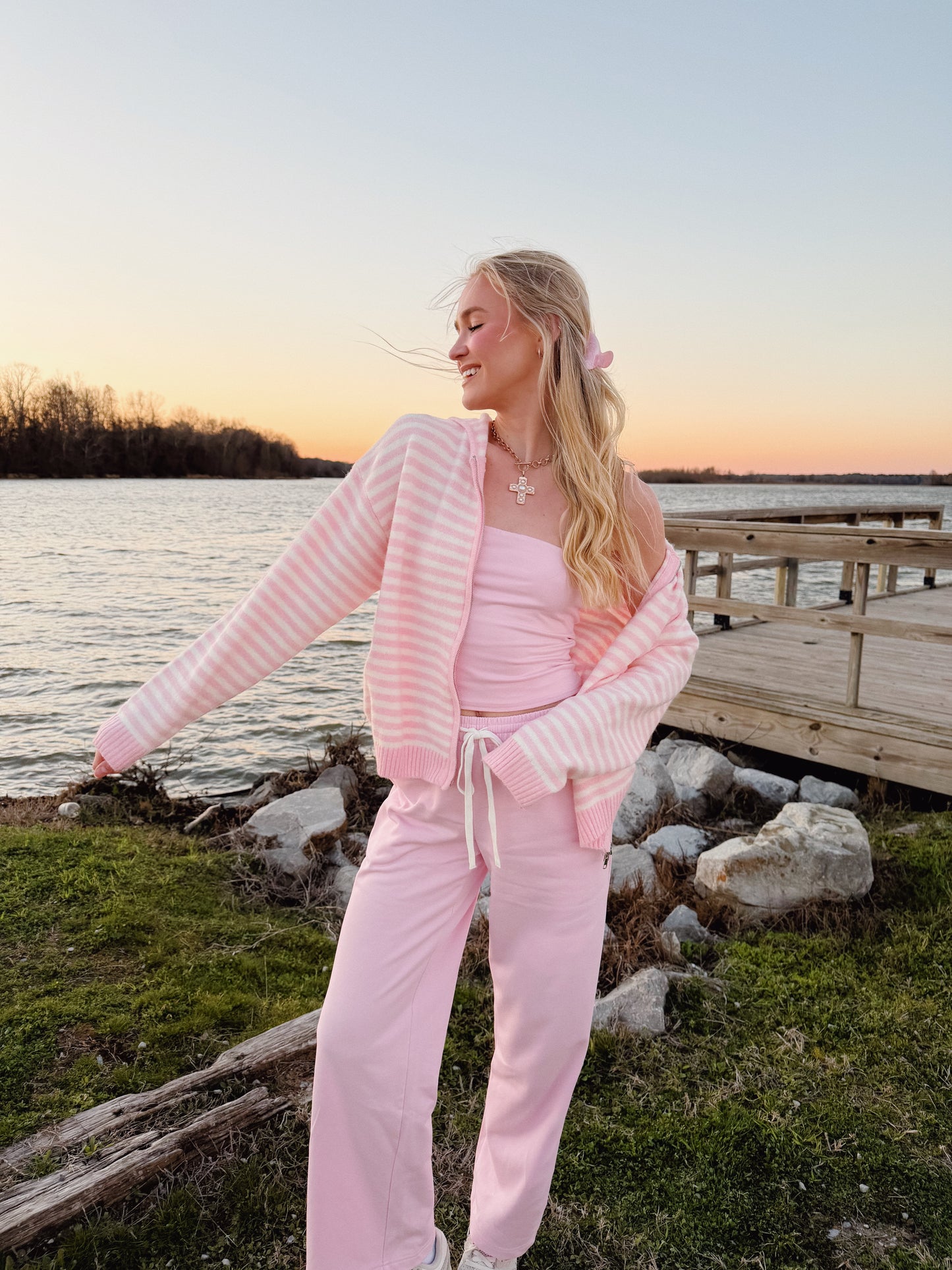 Golden Hour Lounge Set Baby Pink