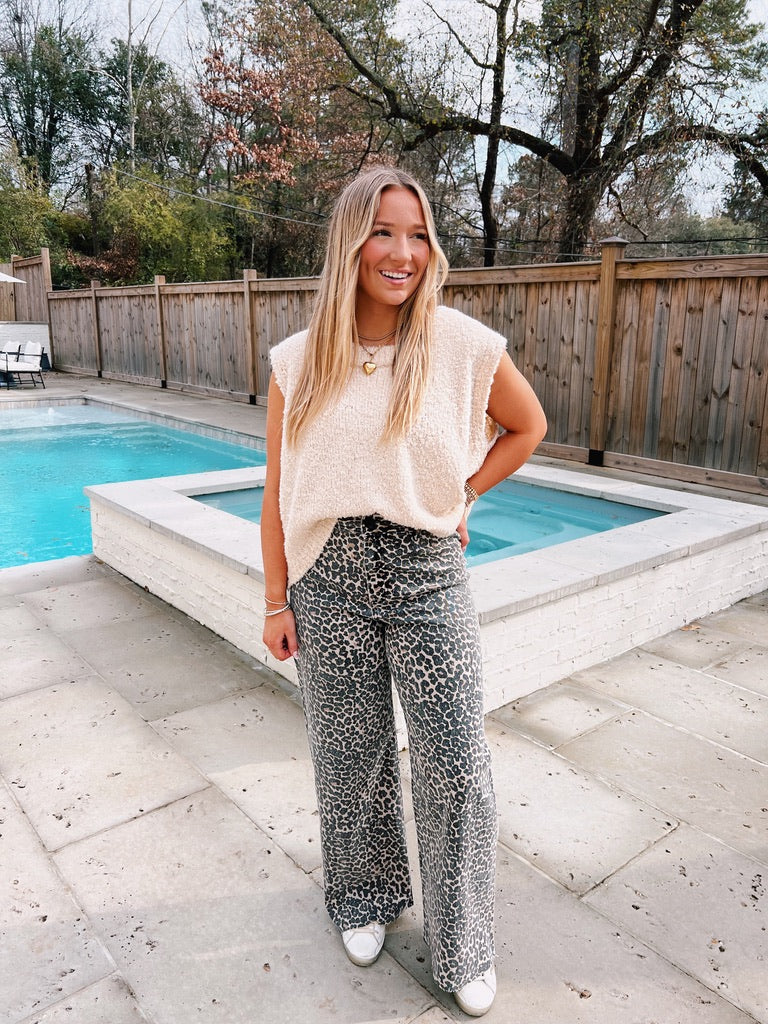 Leopard Print Jeans
