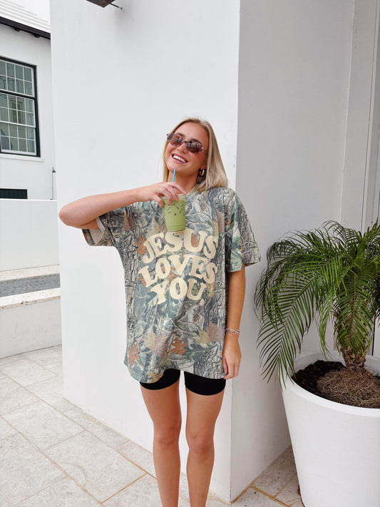 Jesus Loves You Camo Tee