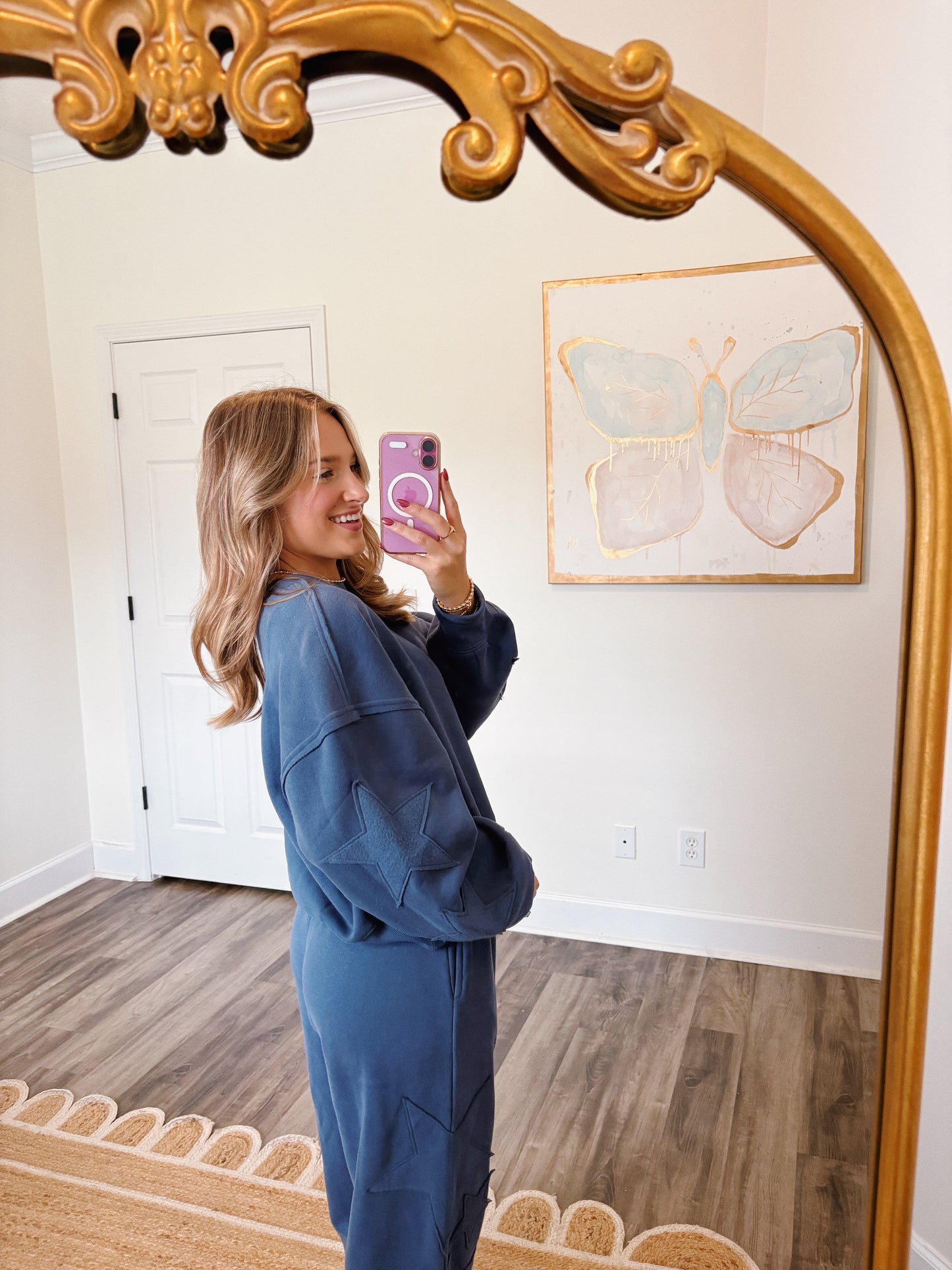 Varsity Star Sweat Set Navy