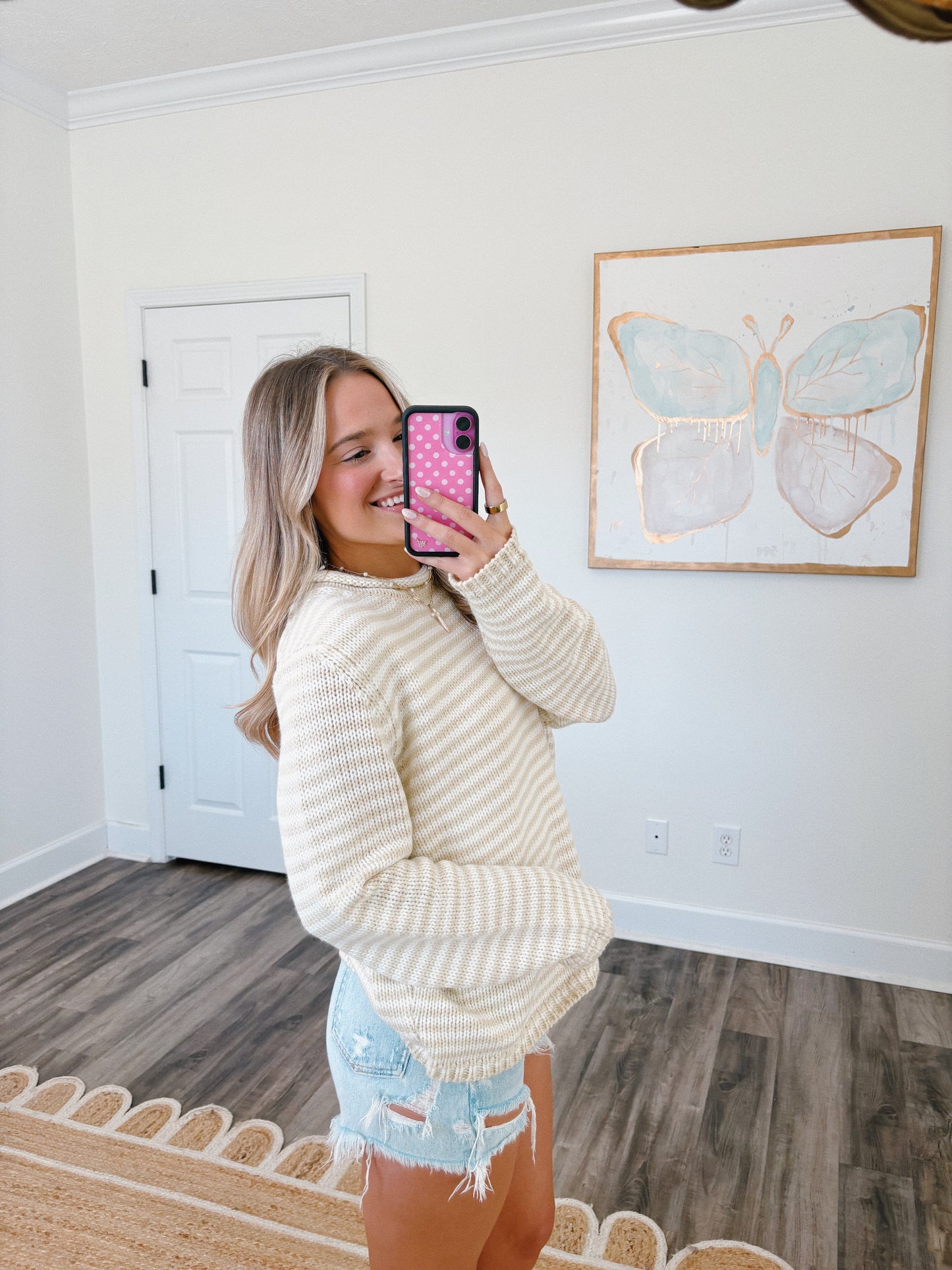 Oat Milk Striped Sweater