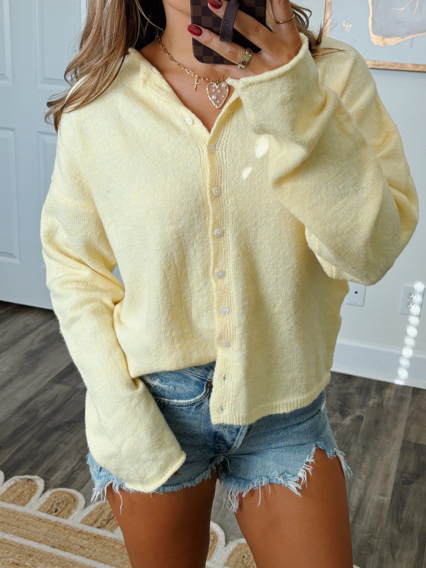 Butter Yellow Cardigan