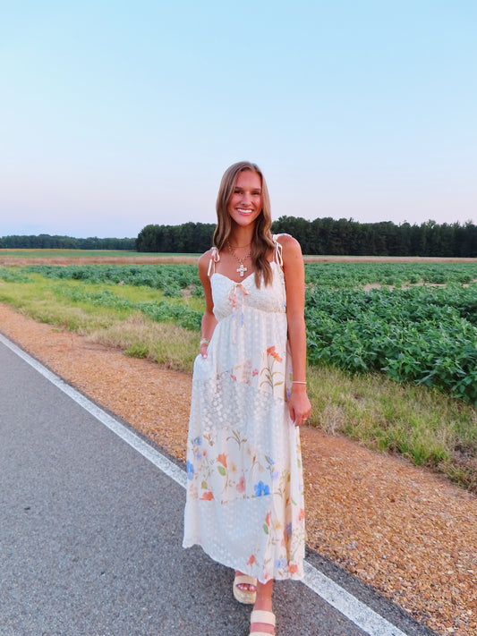 Florals and Lace Maxi Dress
