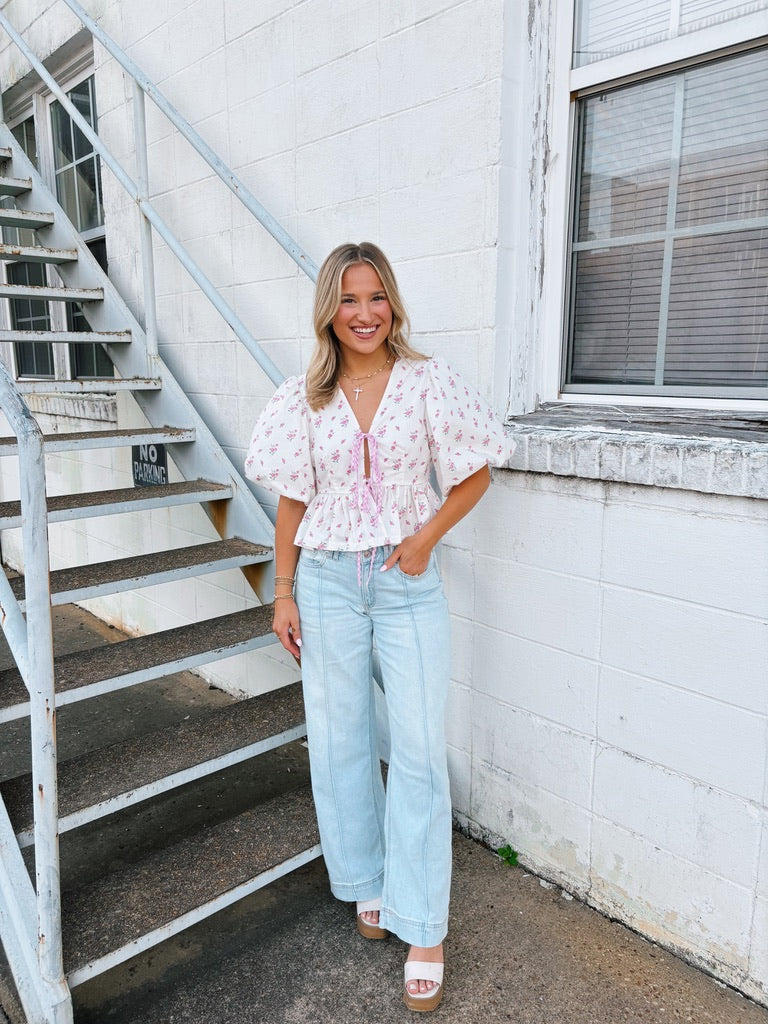 Selena Floral Top