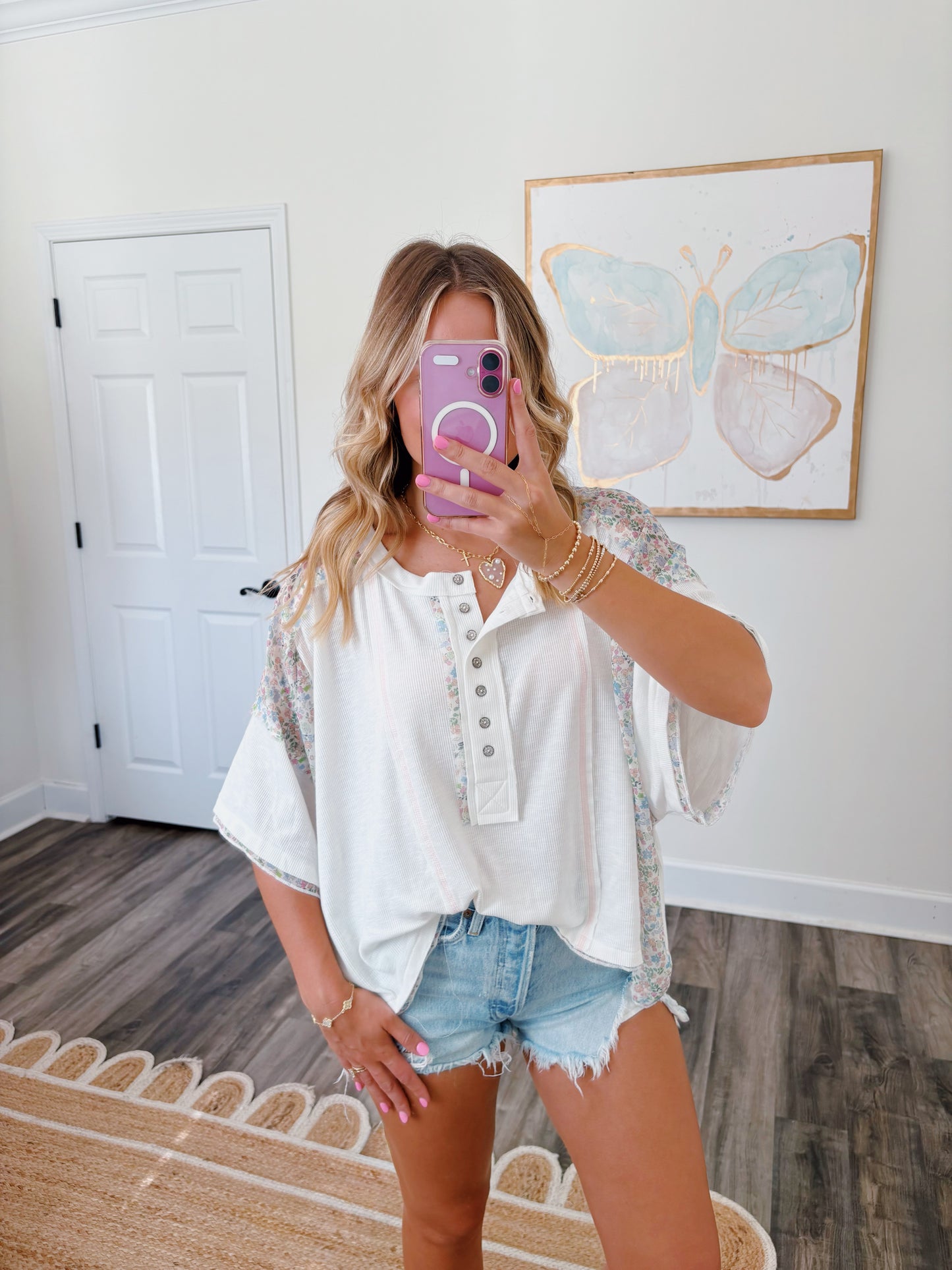 Rosie Flowy Top in White