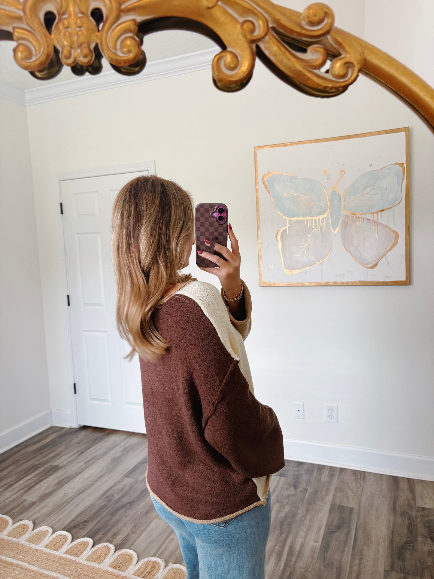 Two-Tone Neutral Sweater