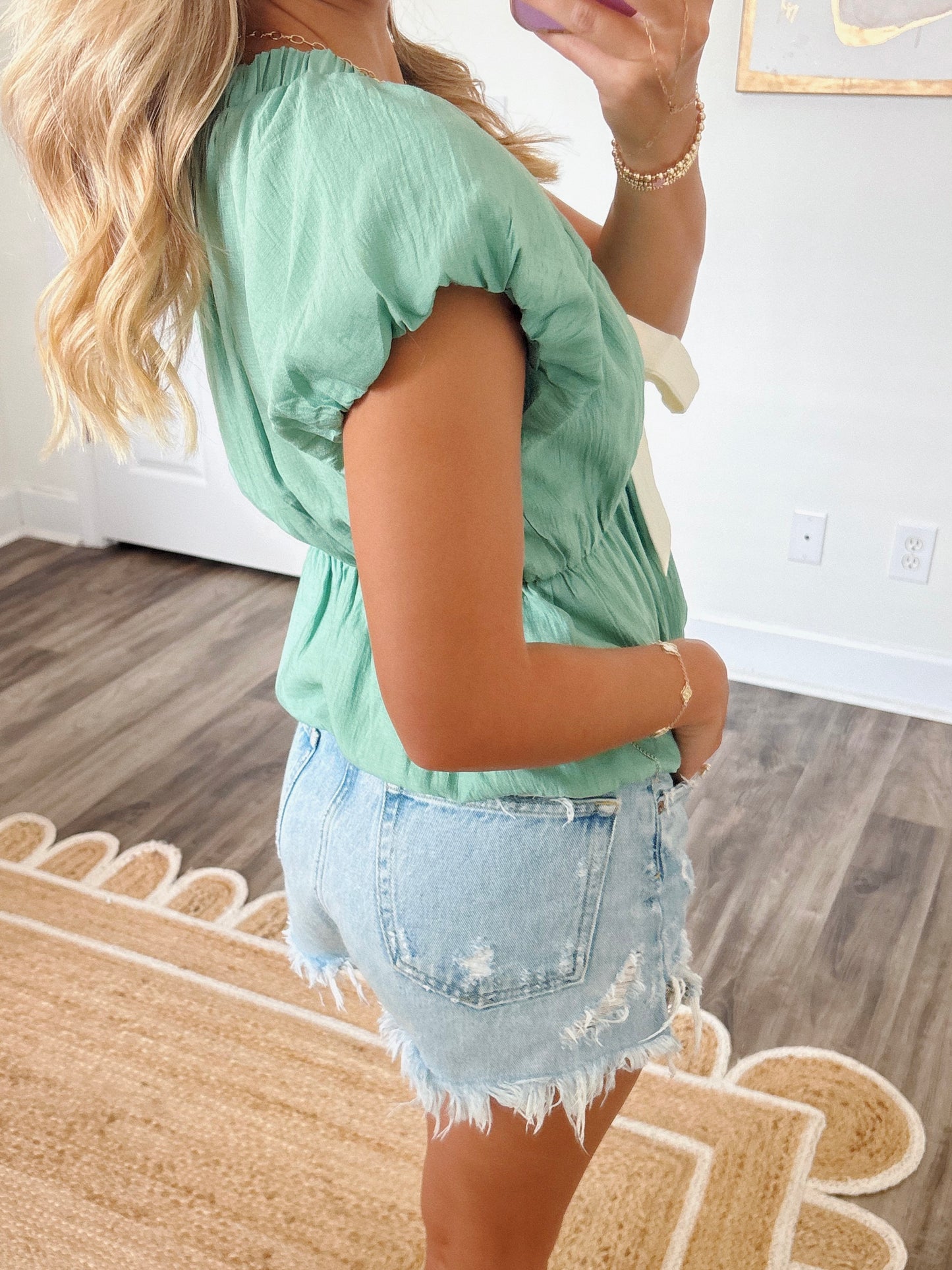 Sage Bow Blouse