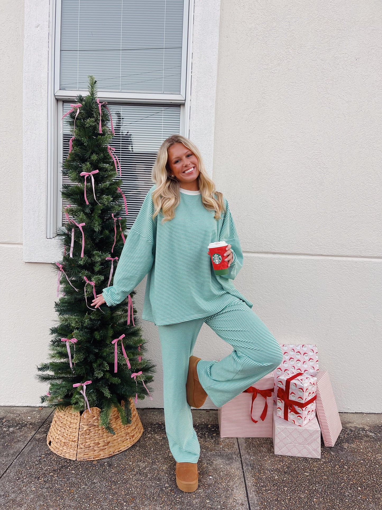 Mistletoe Striped Top