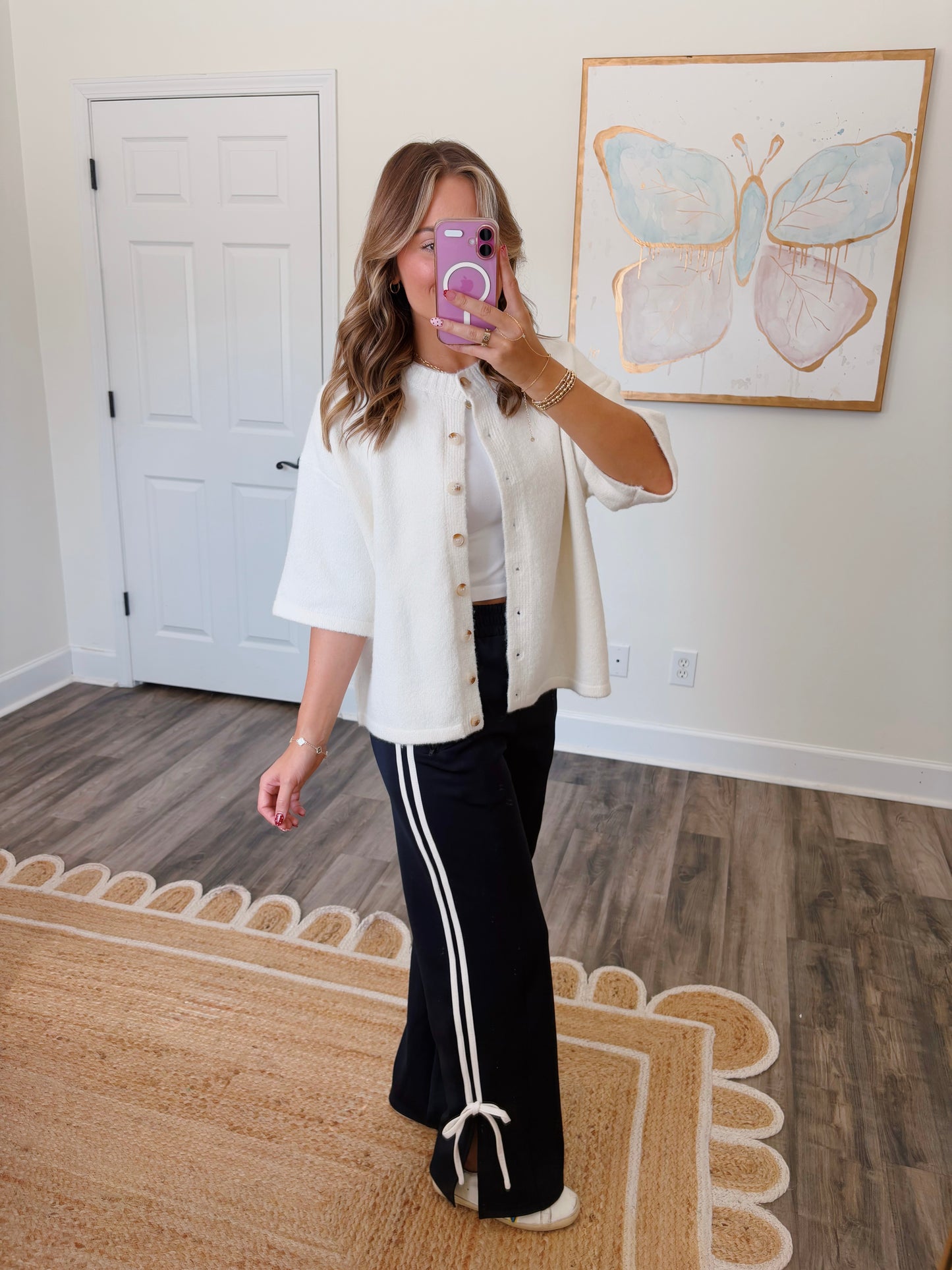 Black Tie Track Pants