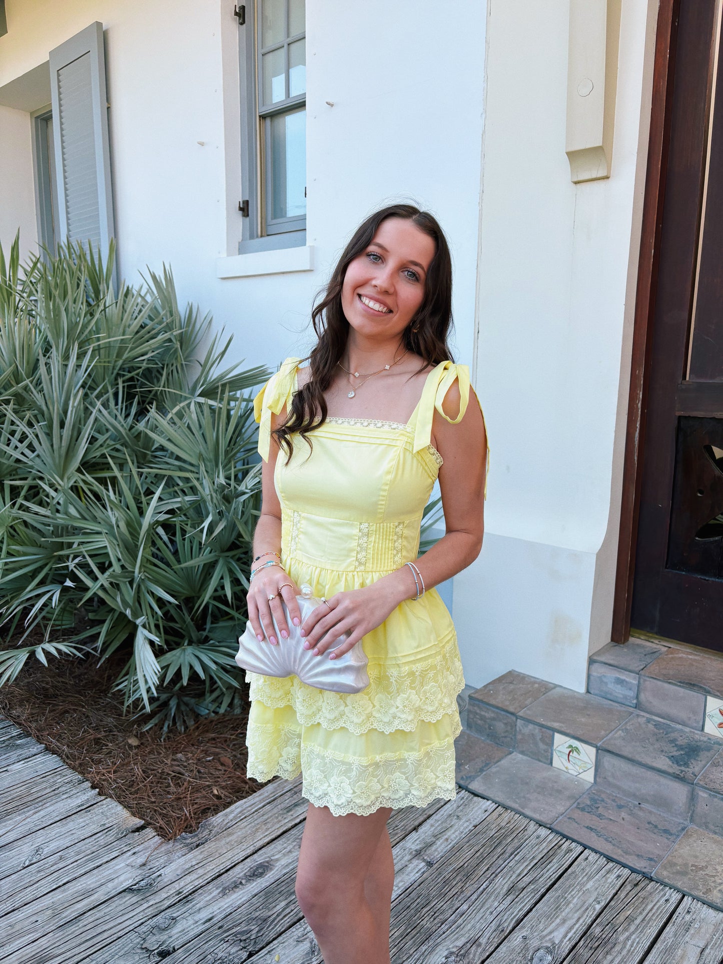 Maria Mini Dress Lemon