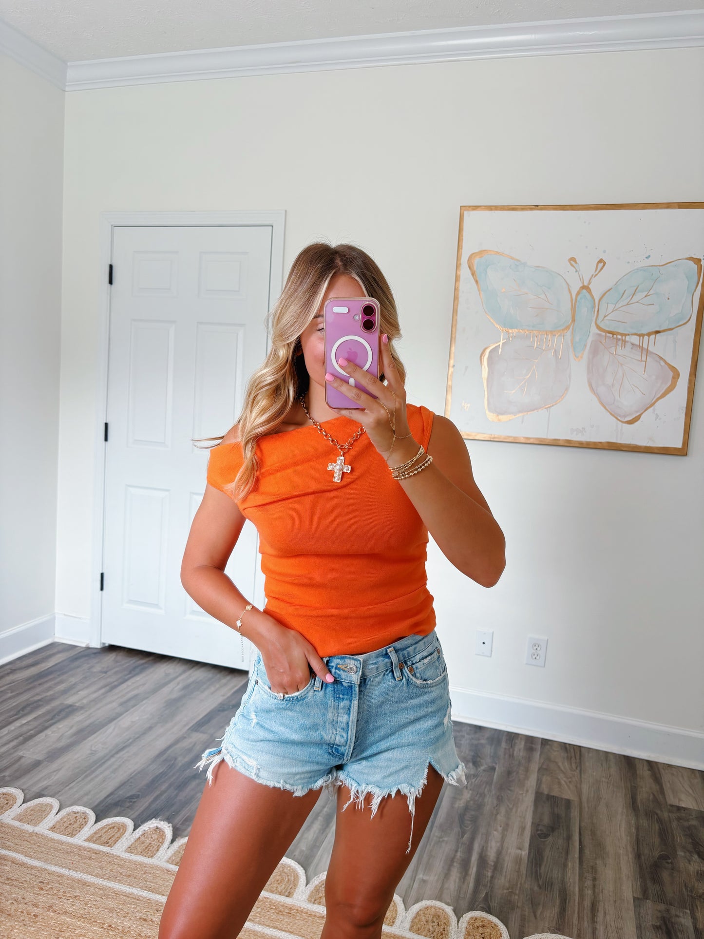 Asymmetrical Orange Top
