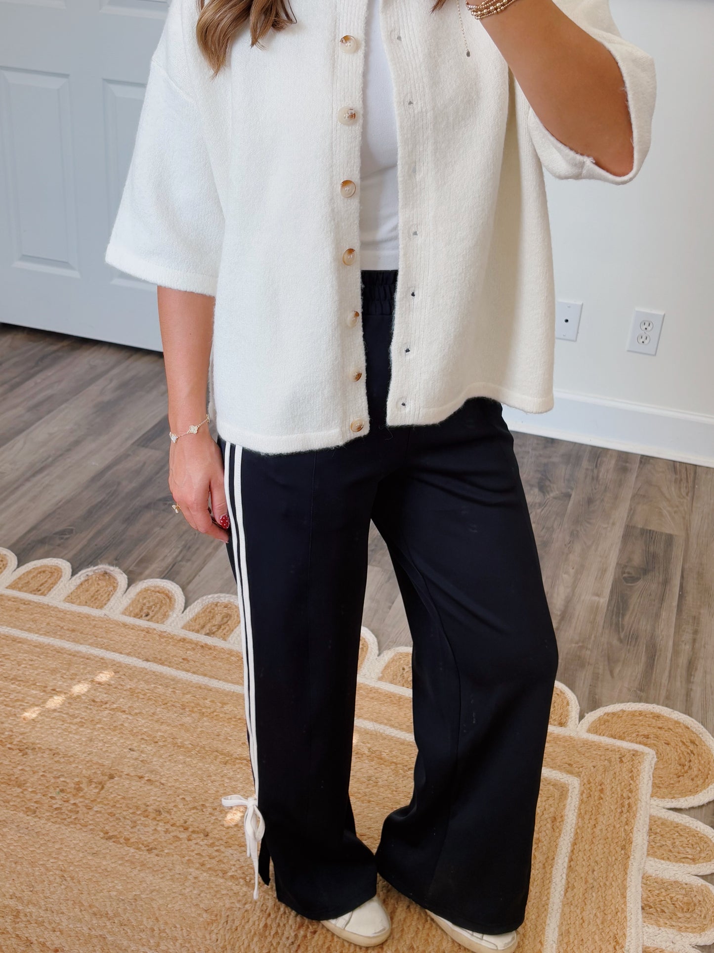Black Tie Track Pants